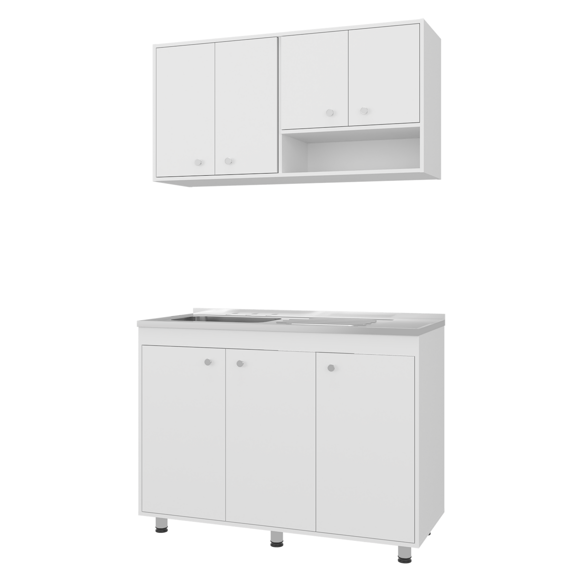 Cocina Completa Napoleon Set 92X120X50 Rta Kronos Blanco Zf