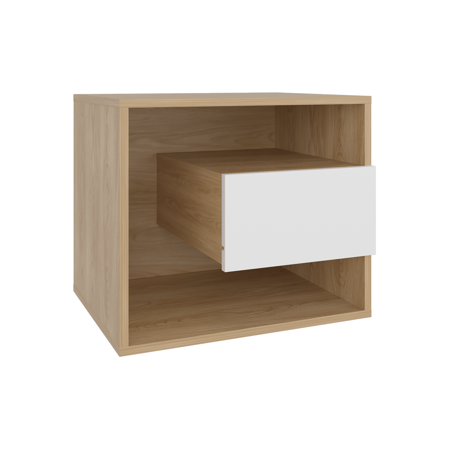Mesa De Noche  Buda 43X50X41 Rta Fresno Blanco