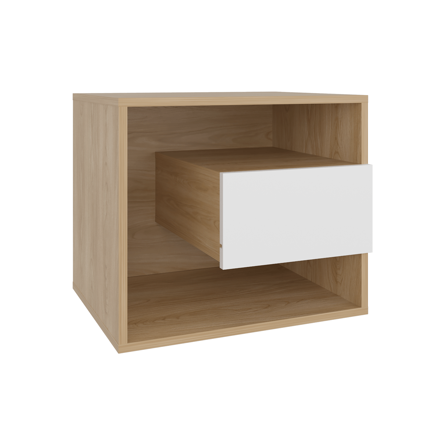 Mesa De Noche  Buda 43X50X41 Rta Fresno Blanco