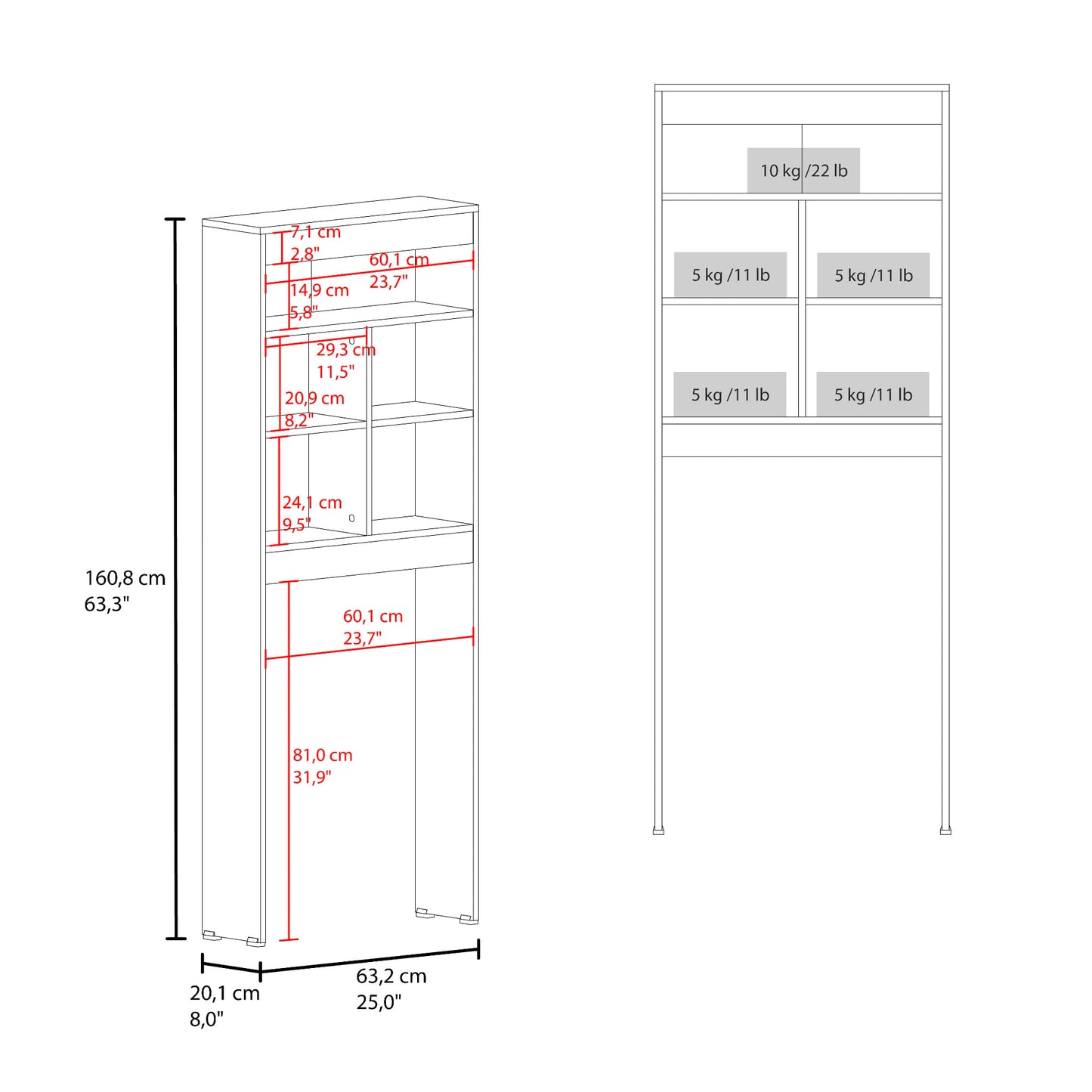 Ahorrador De Espacio Duo 160X63X20 Rta Cartagena