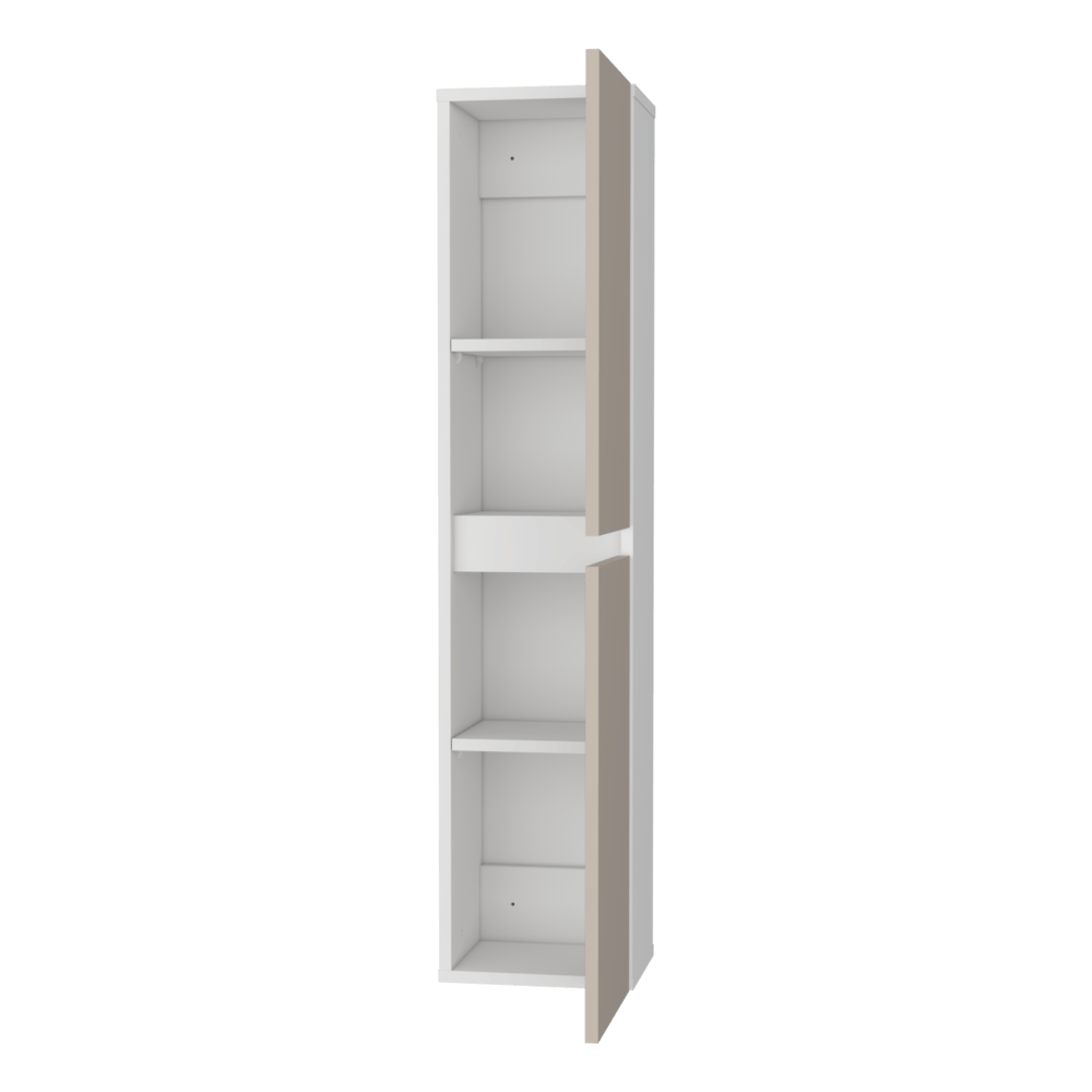 Armario De Pared Dos Puertas 110X25X21 Rta Capri Blanco Zf