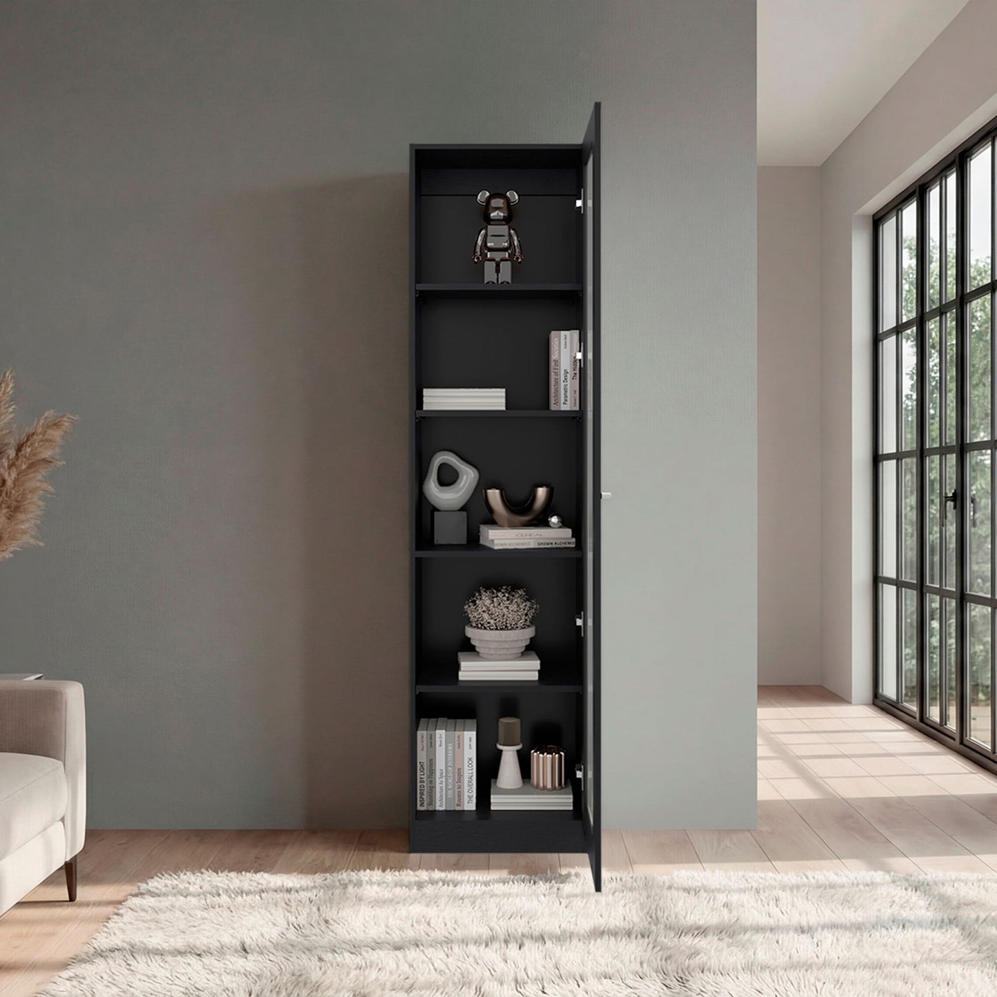 Vitrina Home E6 180X45X31 Rta Wengue Zf
