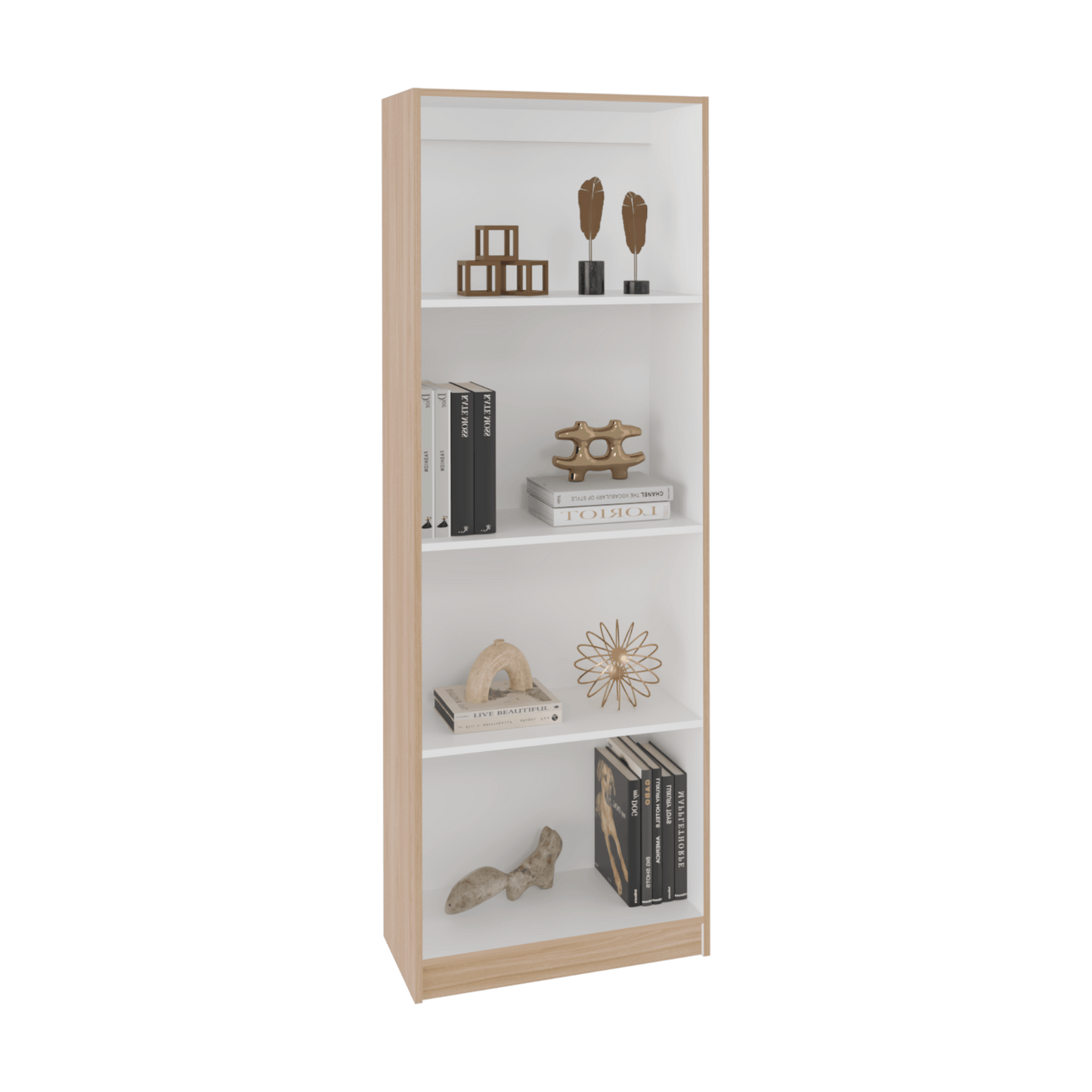 Estante Home E1 180X62X29 Rta Fresno Eu Blanco