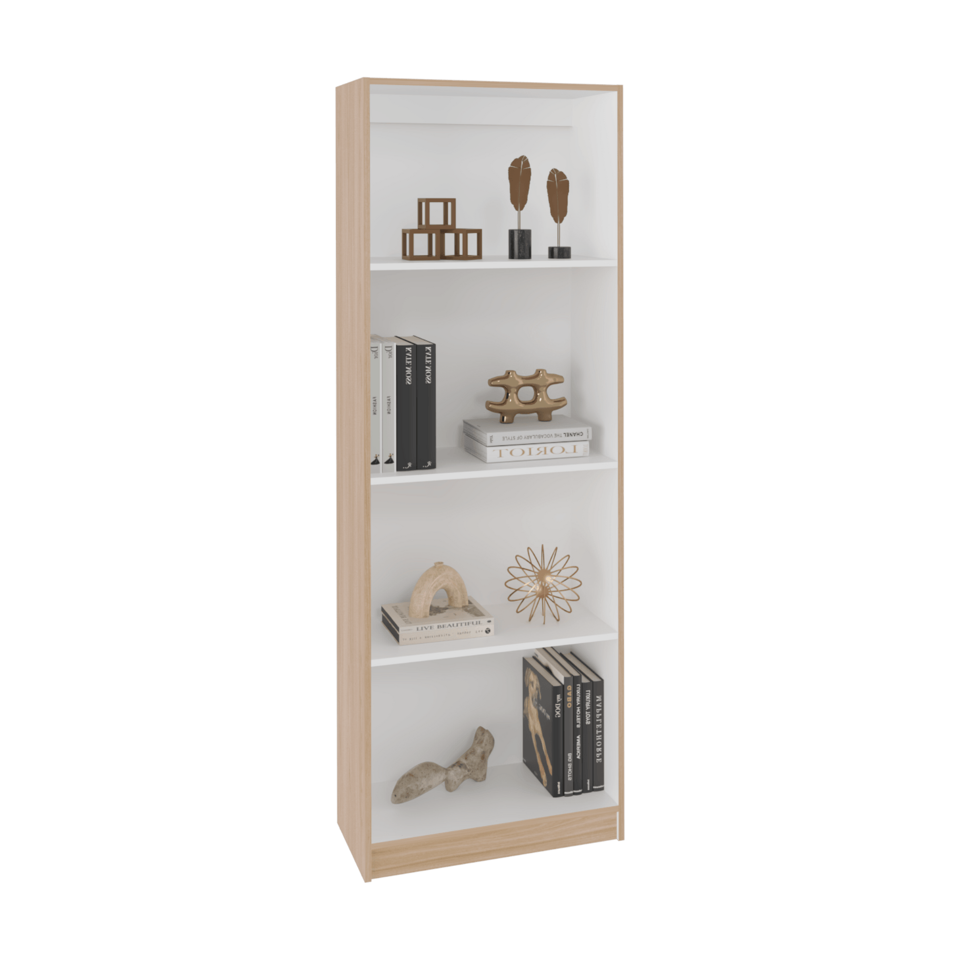 Estante Home E1 180X62X29 Rta Fresno Eu Blanco