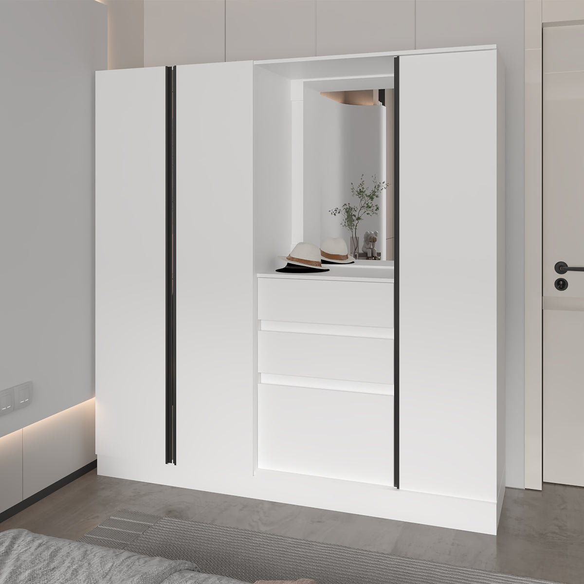 Closet  Kamelot 180 186X177X48,3 Rta Blanco Zf N/A