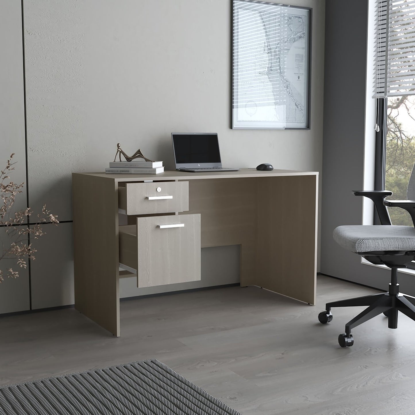 Escritorio Mellier 75X120X60 Rta Bardolino Zf