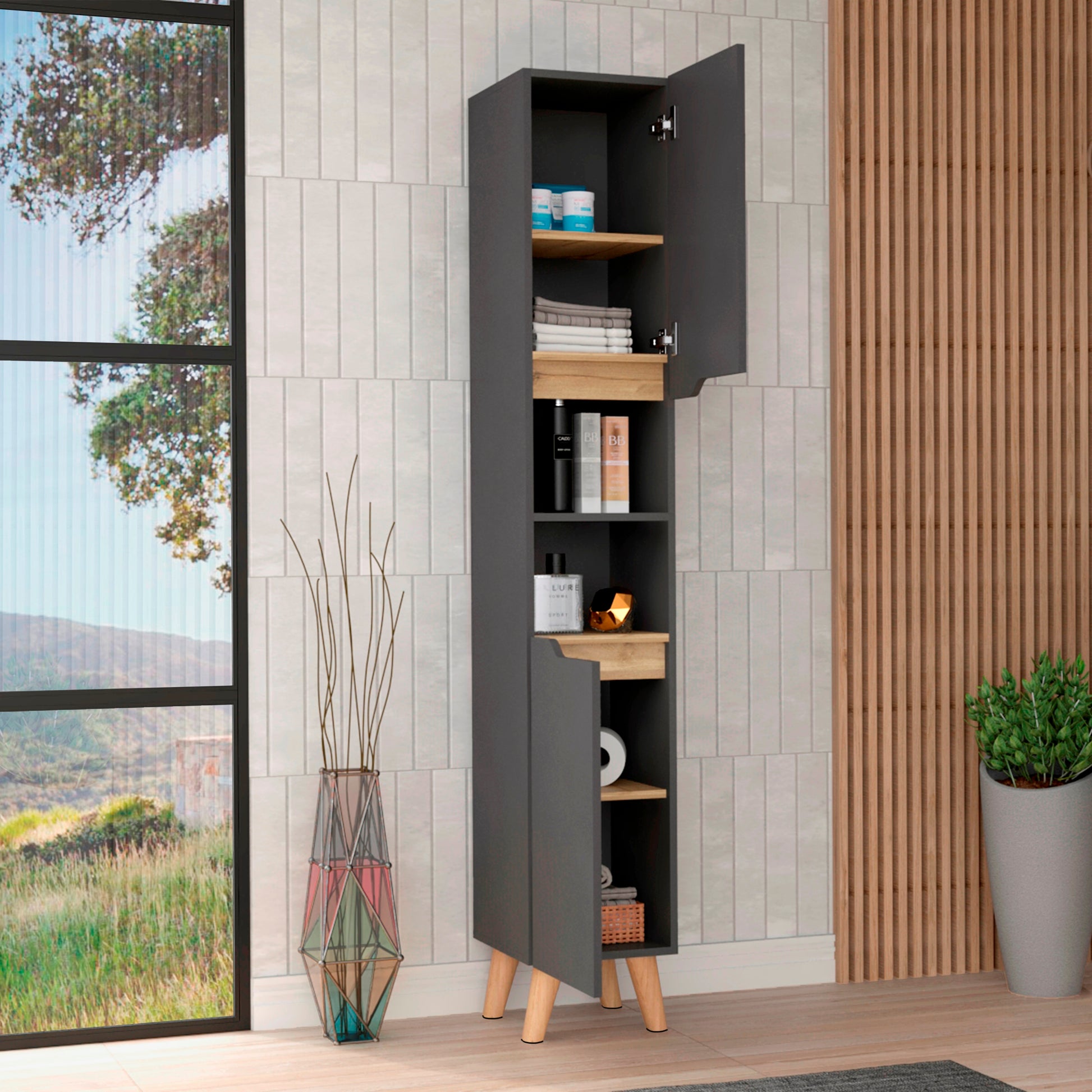 Columna Para Baño Laurent Rta Plomo + Duna Zf