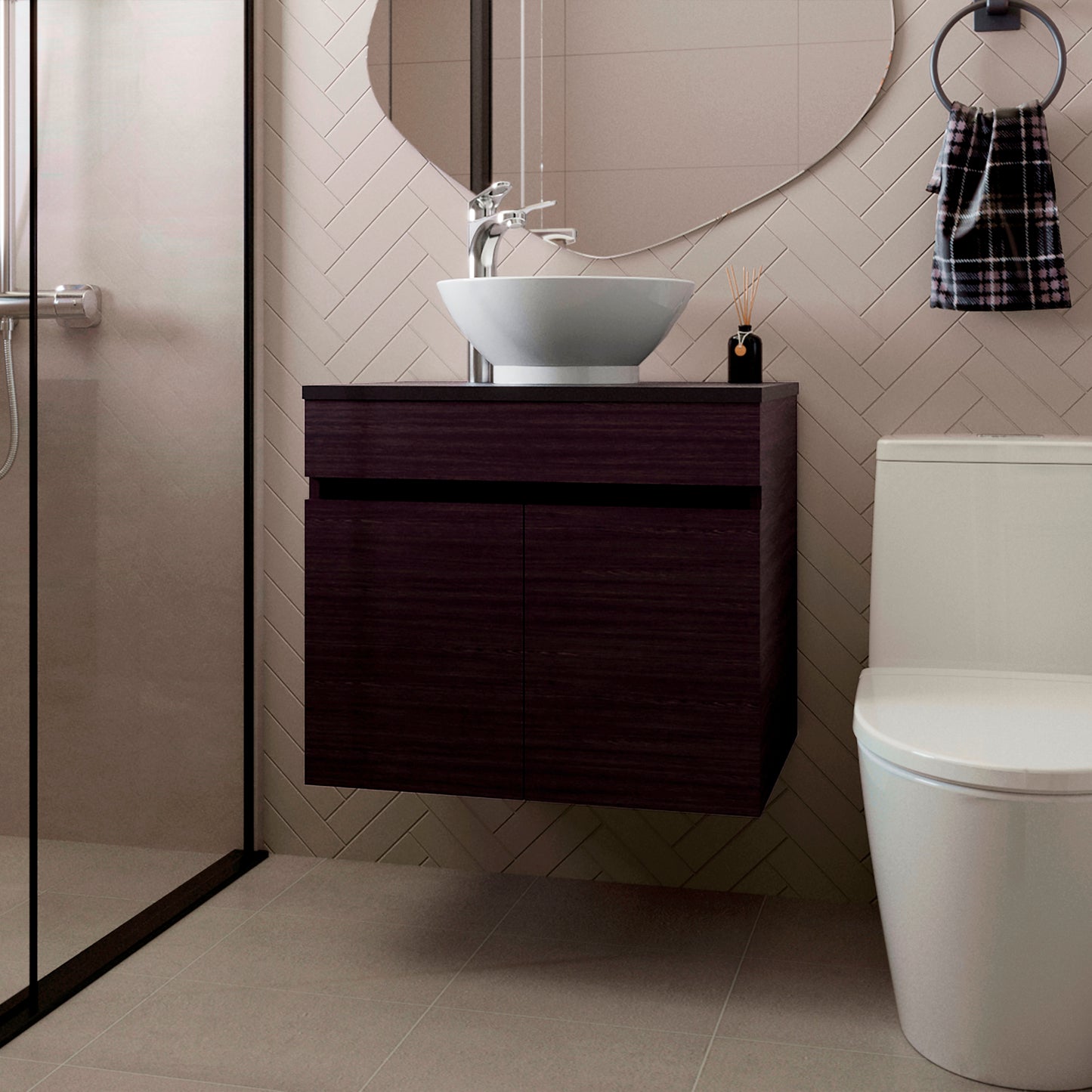 Mueble De Baño Aereo Manchester 51X59X44 Rta Wengue Zf
