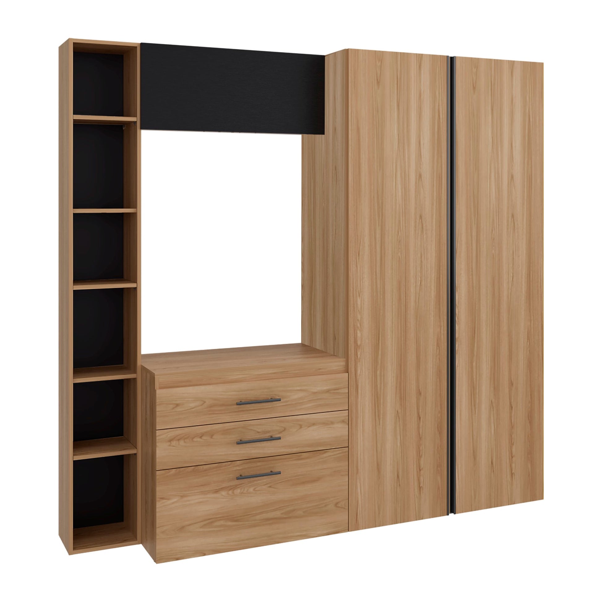 Closet Biblioteca Brunson 200X207X48 Rta Fresno Wengue