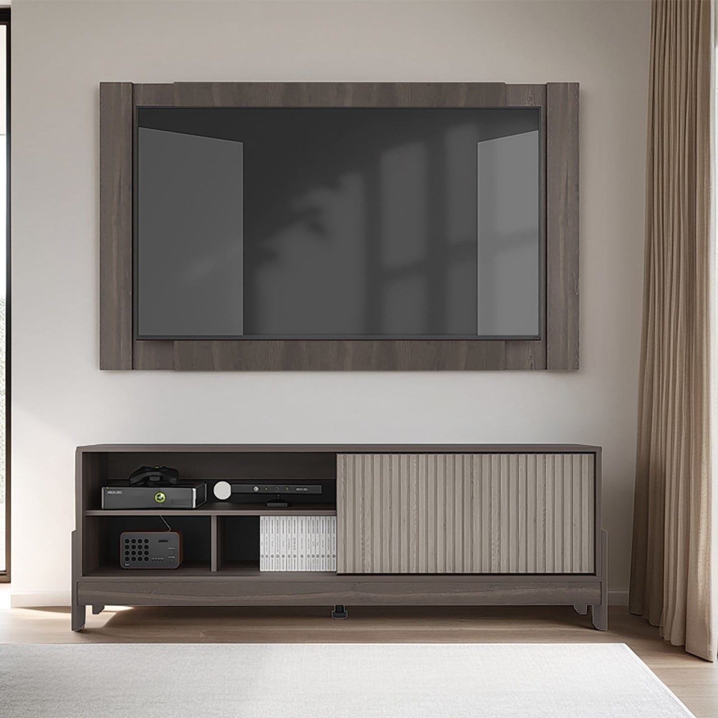 Mueble De Entretenimienro Obell 65 55X157X36 Rta Milan Roble Natural