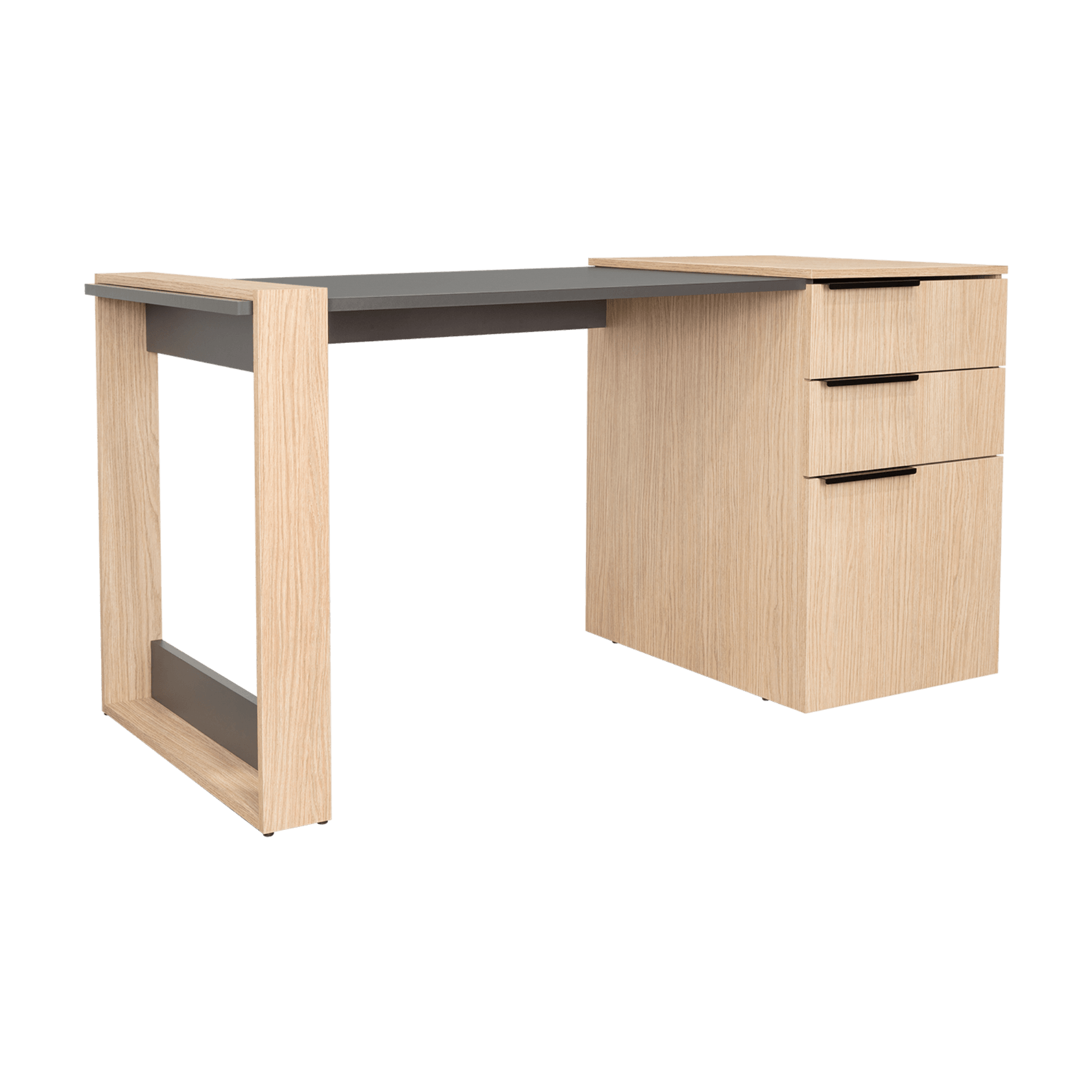 Escritorio Office 13 75X142X64 Rta Cartagena Plomo