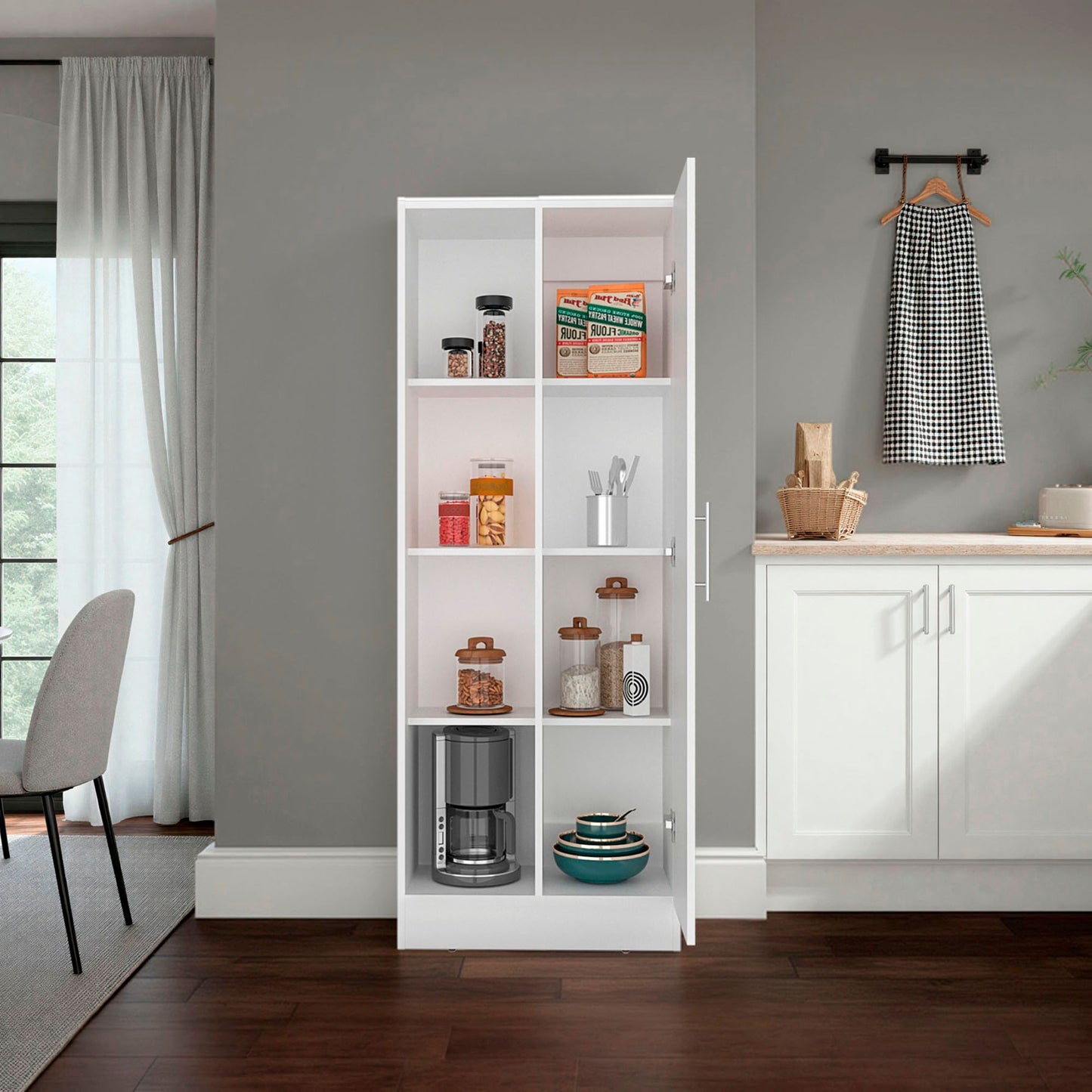 Alacena Multiusos Felch 160X60X30 Rta Blanco Zf