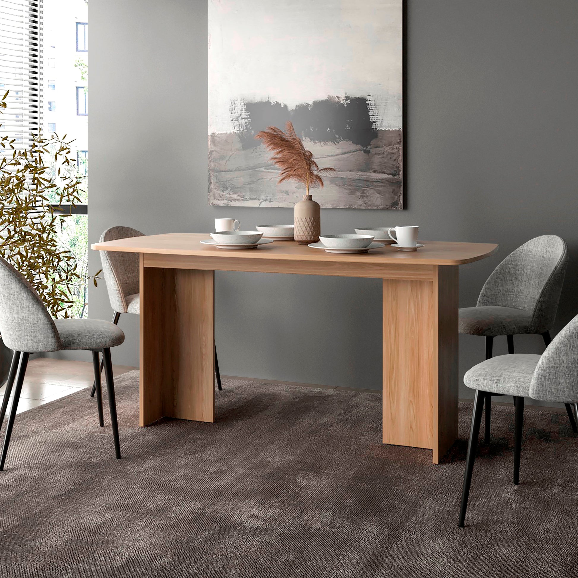 Comedor Bankok 75,6X156X79 Rta  Fresno Europeo