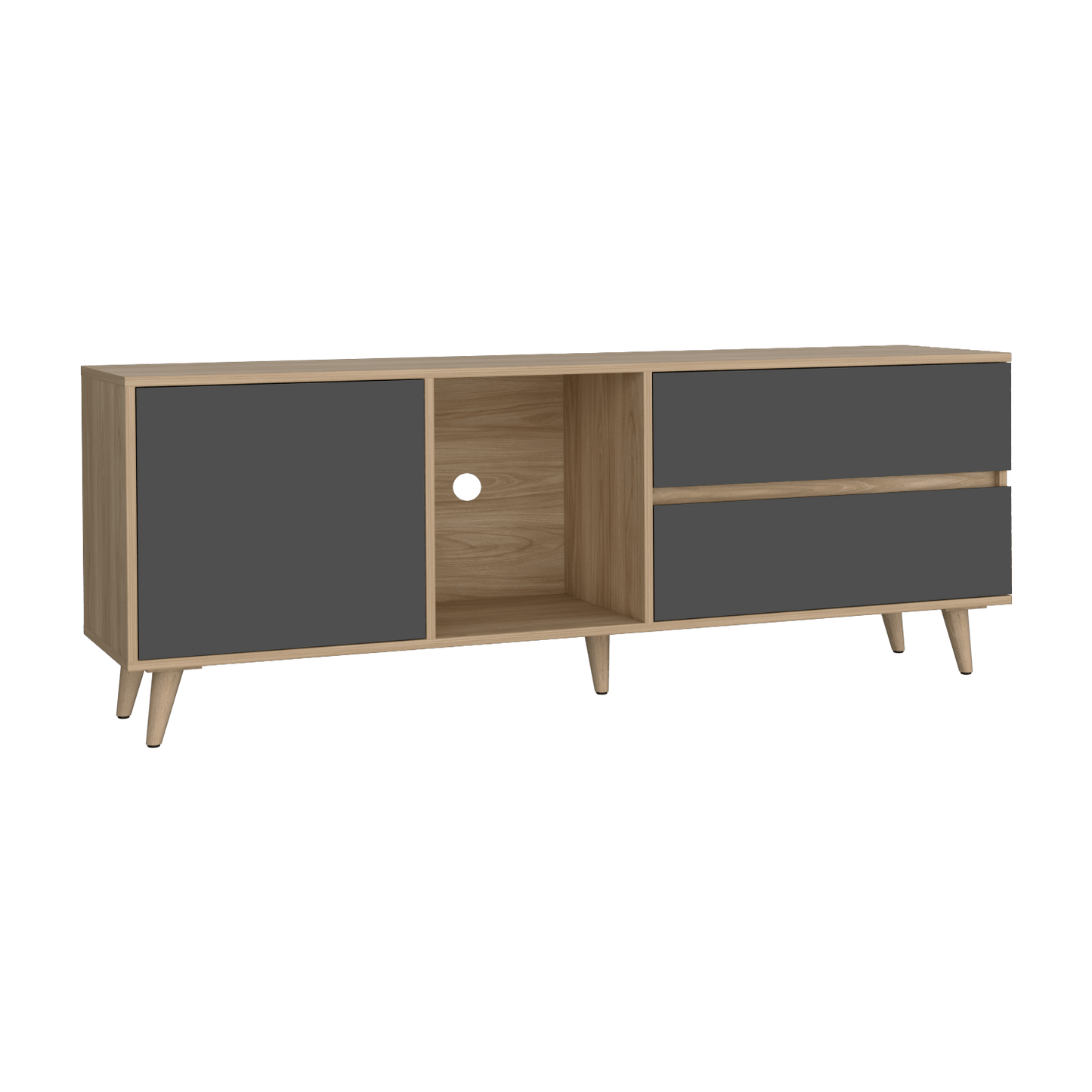 Rack Para Tv Salem 58X158X38 Rta Fresno Plomo