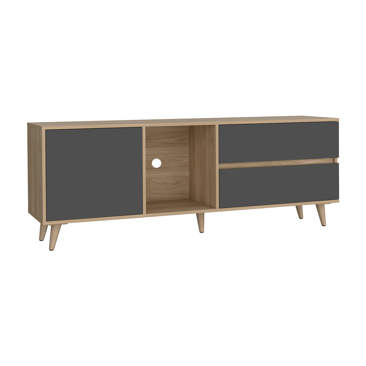 Rack Para Tv Salem 58X158X38 Rta Fresno Plomo