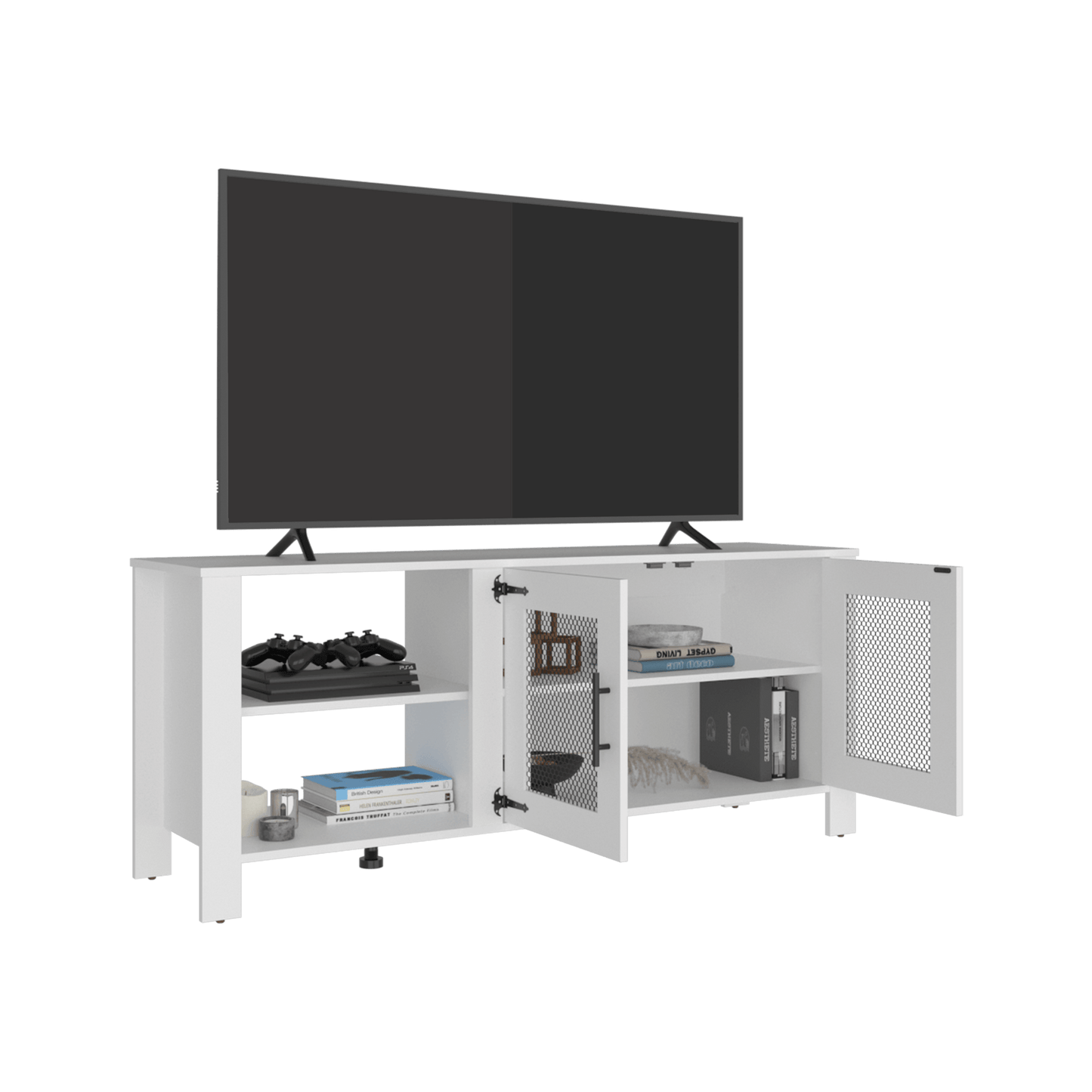 Rack De Tv Freedom 61X147X39 Rta Blanco Zf