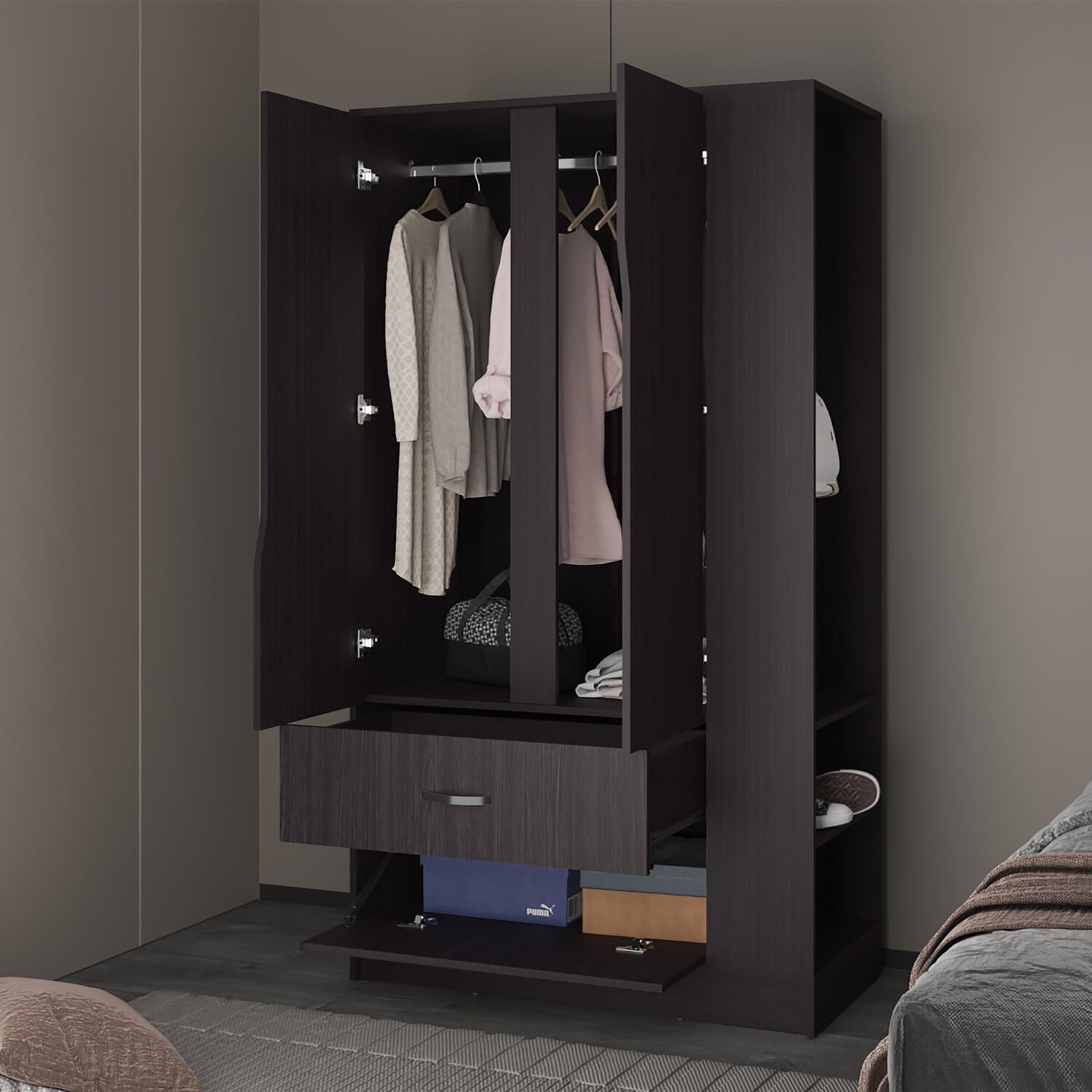 Armario Dakota 180X100X48 Rta Wengue Zf