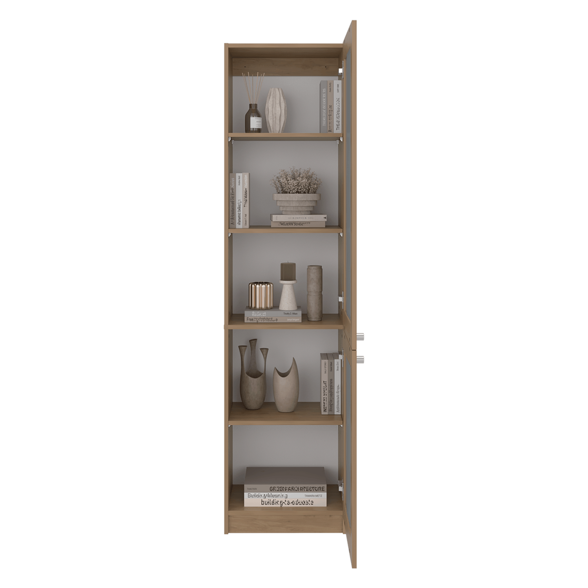 Estante Home E-M6 180X45X31 Rta Kronos Fresno Blanco Zf