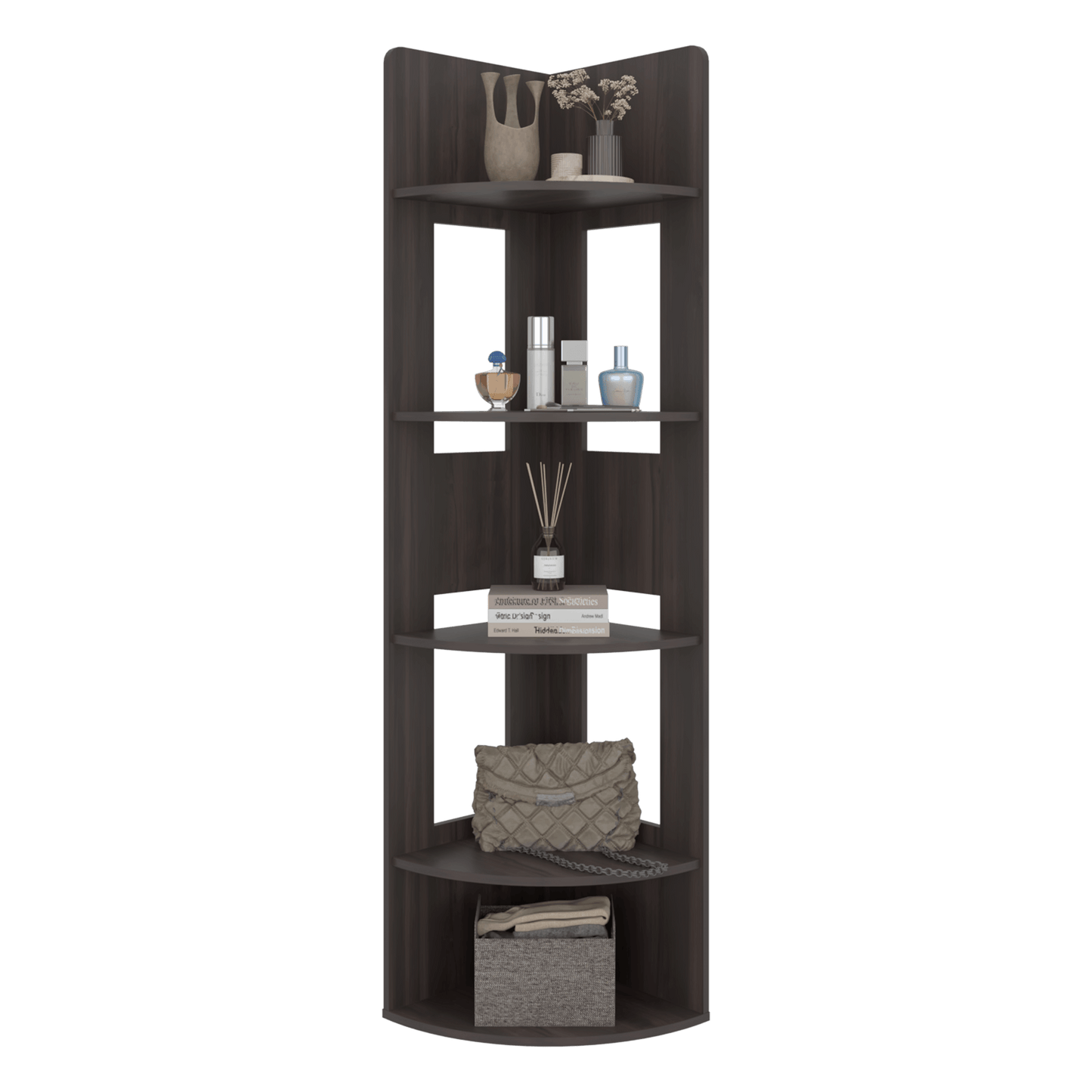 Estante Esquinero Home Dreams 170X40X40 Rta Nogal Zf