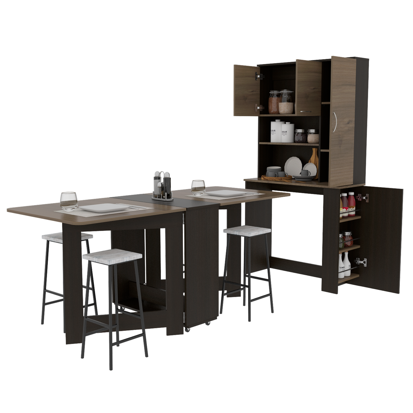 Mueble Funcional Optimus Rta Wengue + Espresso