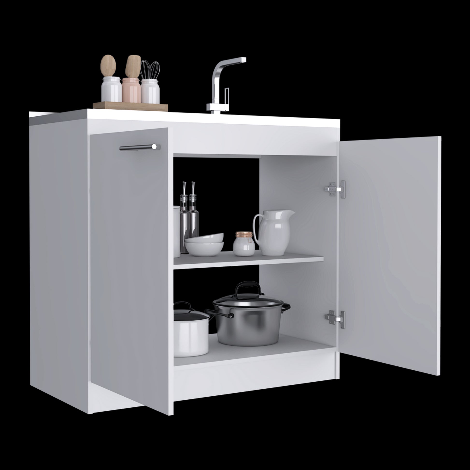 Mueble Inferior De Baño Mancheter Rta Blanco