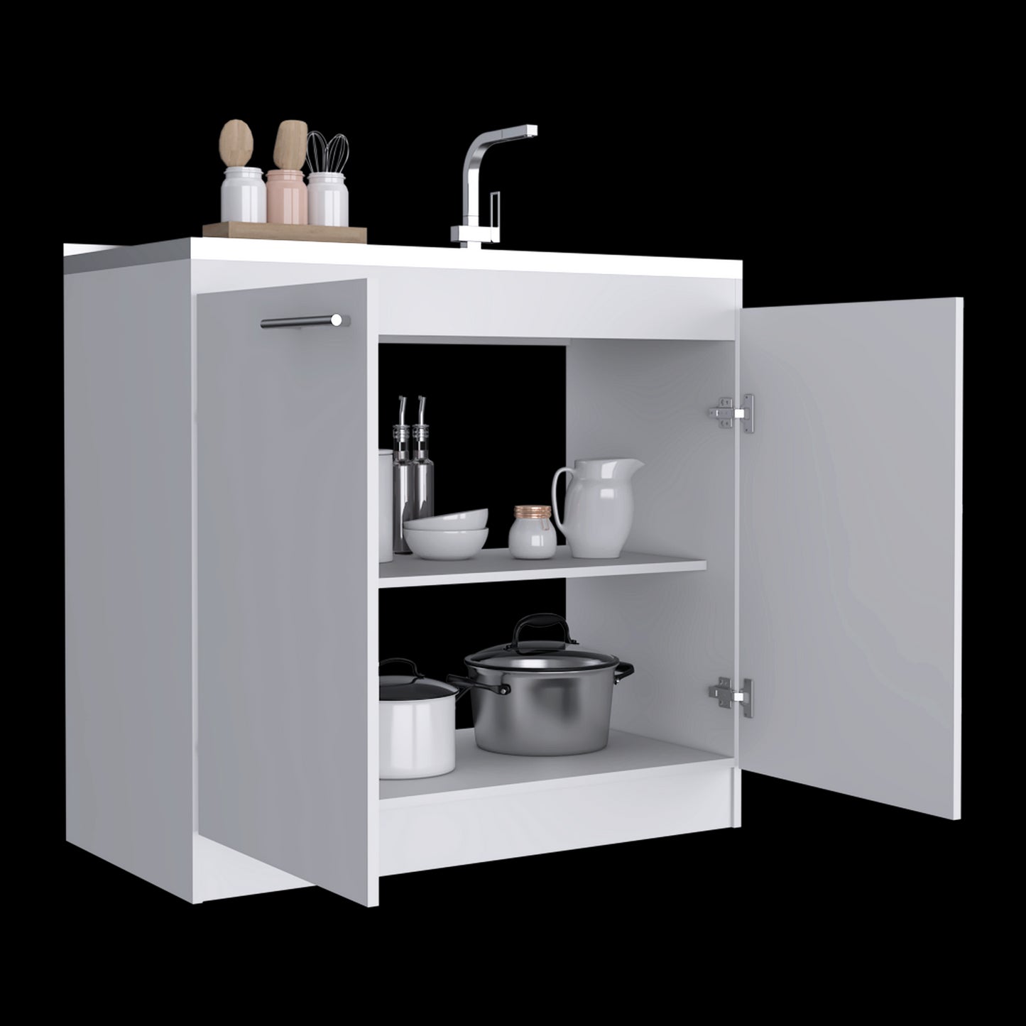 Mueble Inferior De Baño Mancheter Rta Blanco