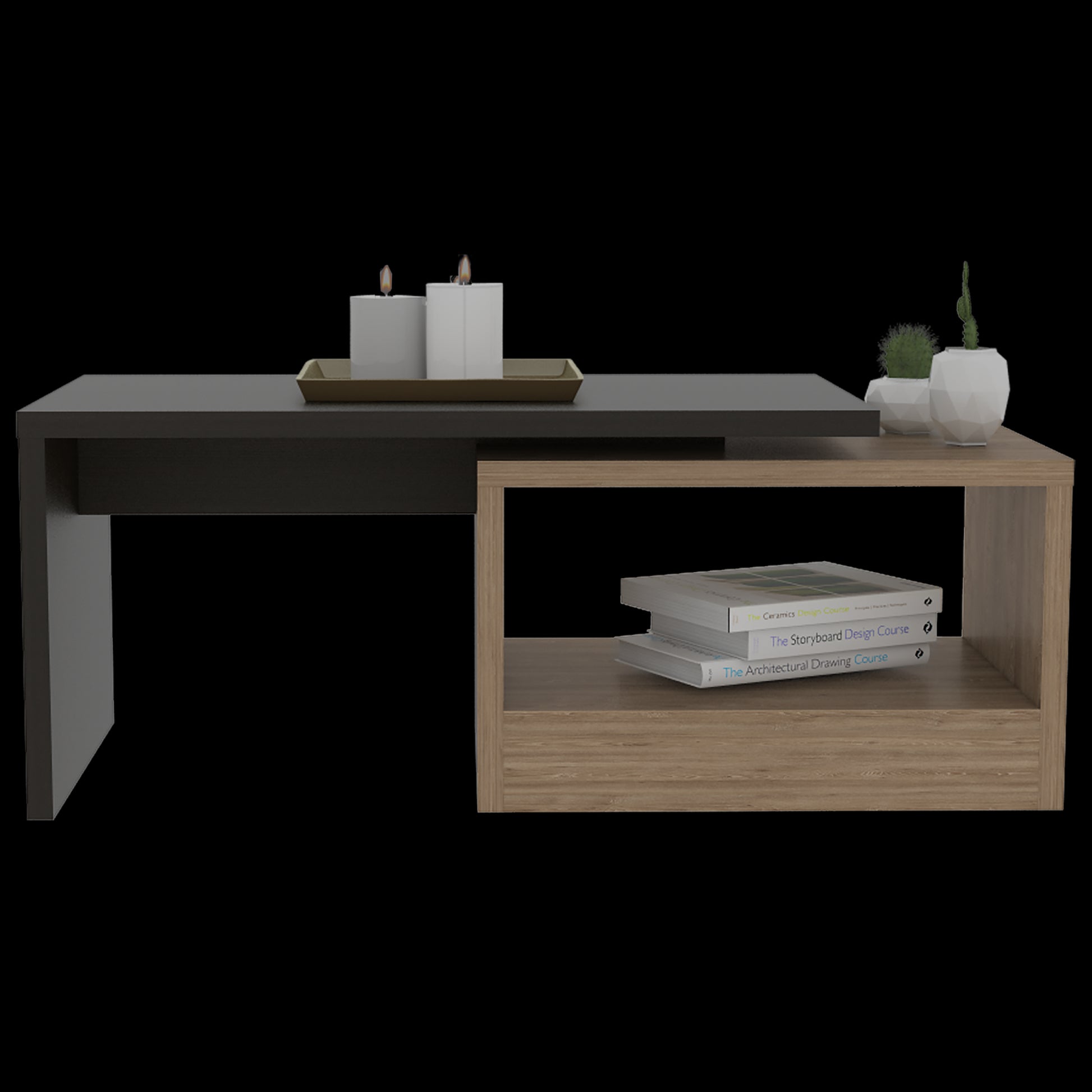 Mesa De Centro Kaia Rta Wengue + Miel