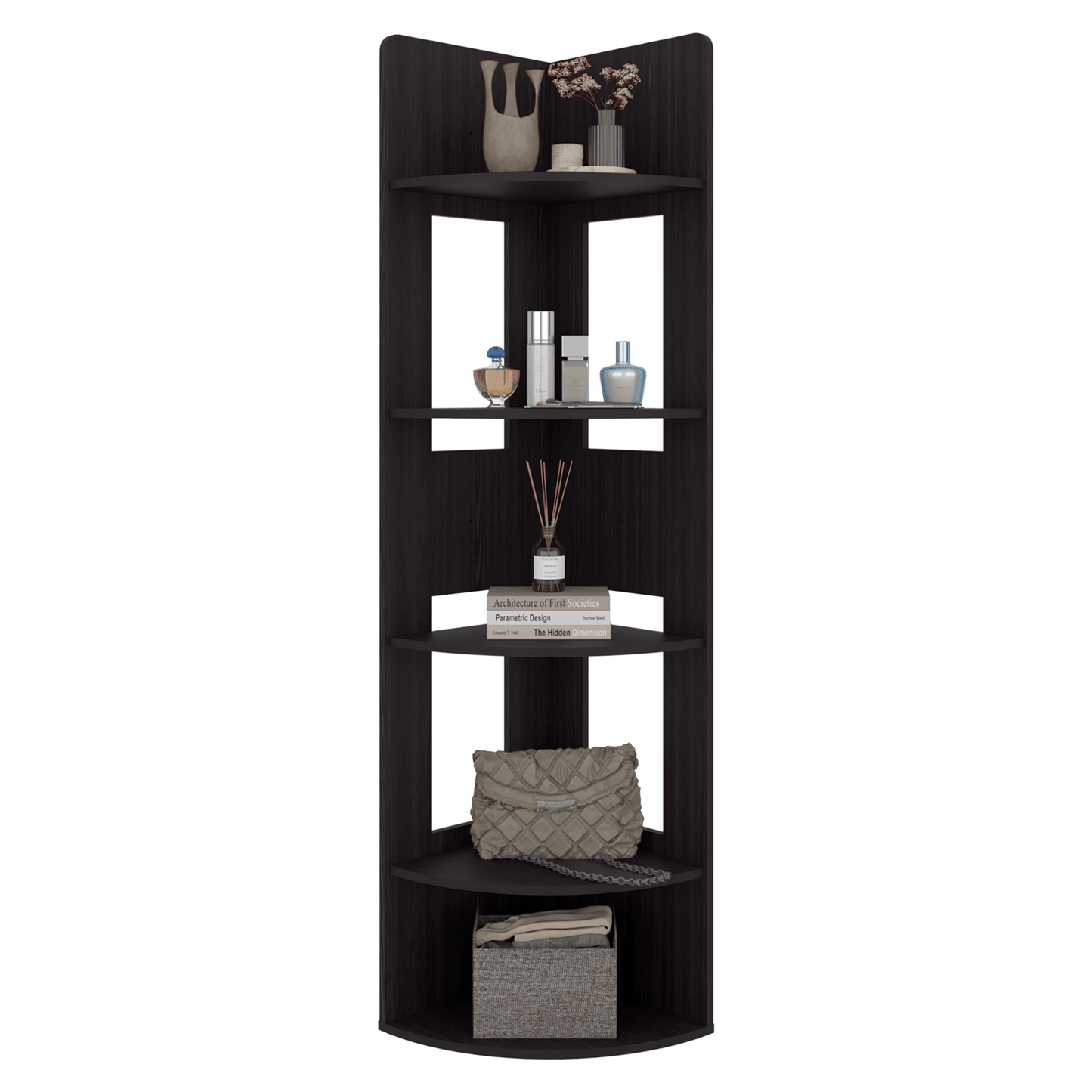 Estante Esquinero Home Dreams 170X40X40 Rta Wengue Zf