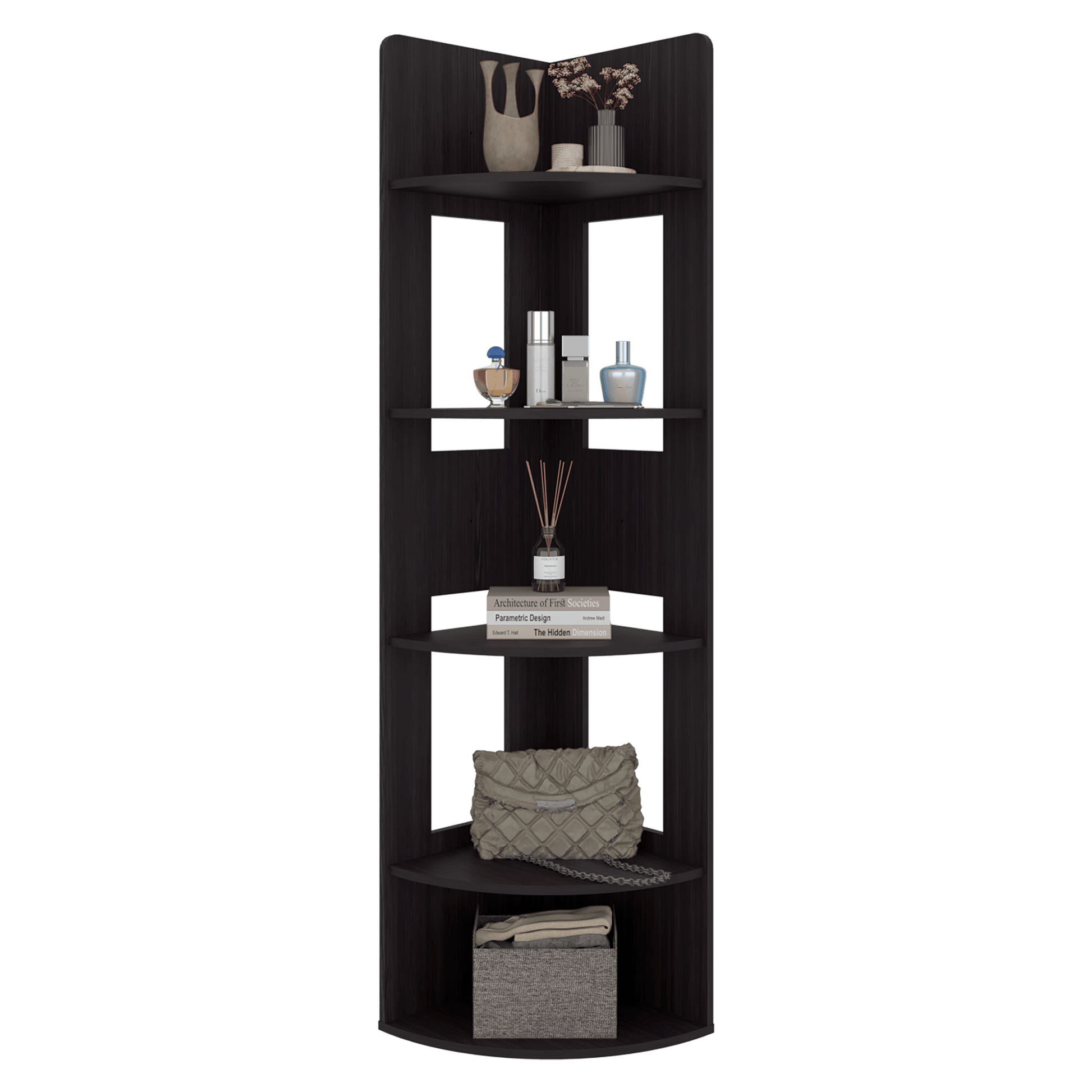 Estante Esquinero Home Dreams 170X40X40 Rta Wengue Zf