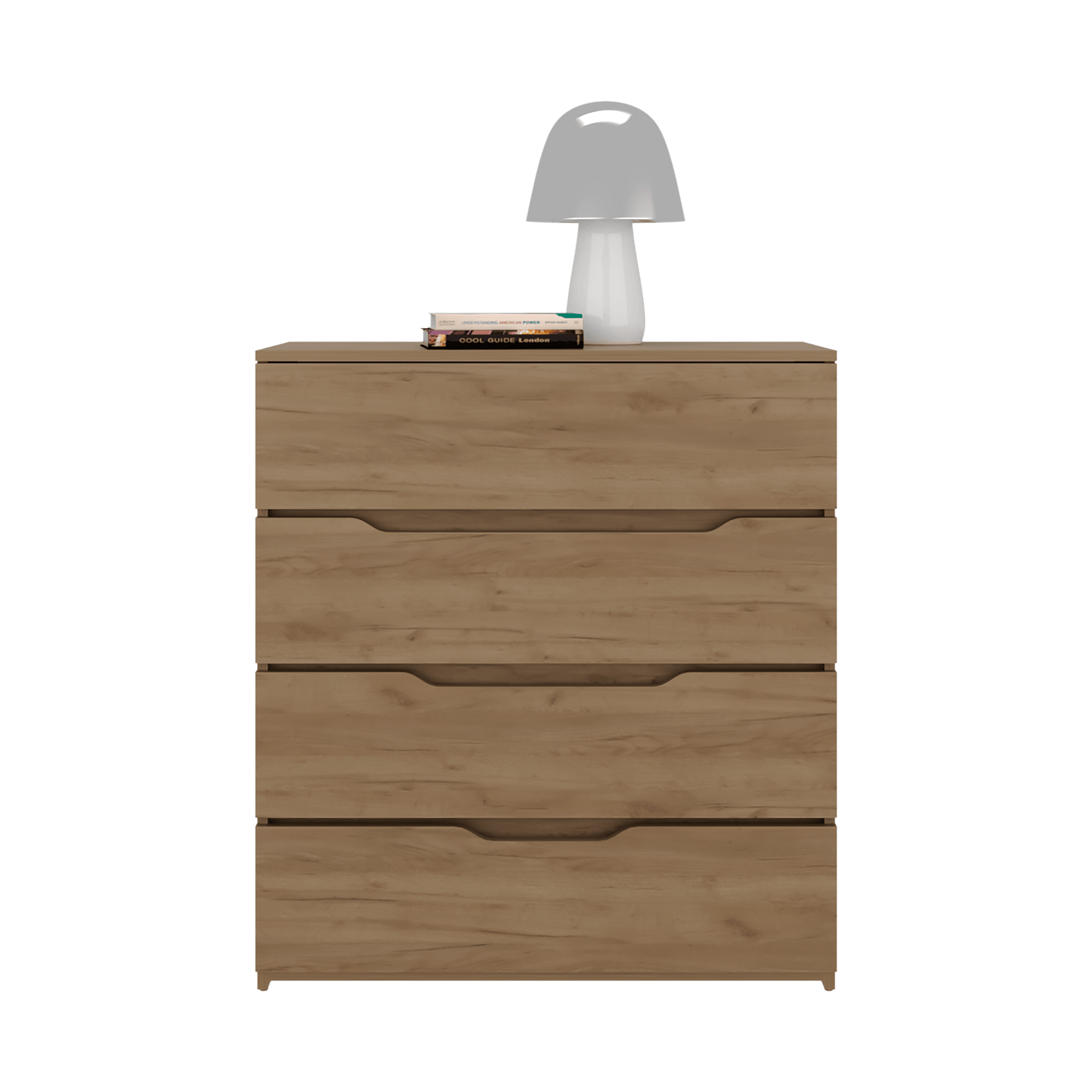 Cajonera Zoe Gold Kraft 89X80X35 Rta Kronos Fresno Zf