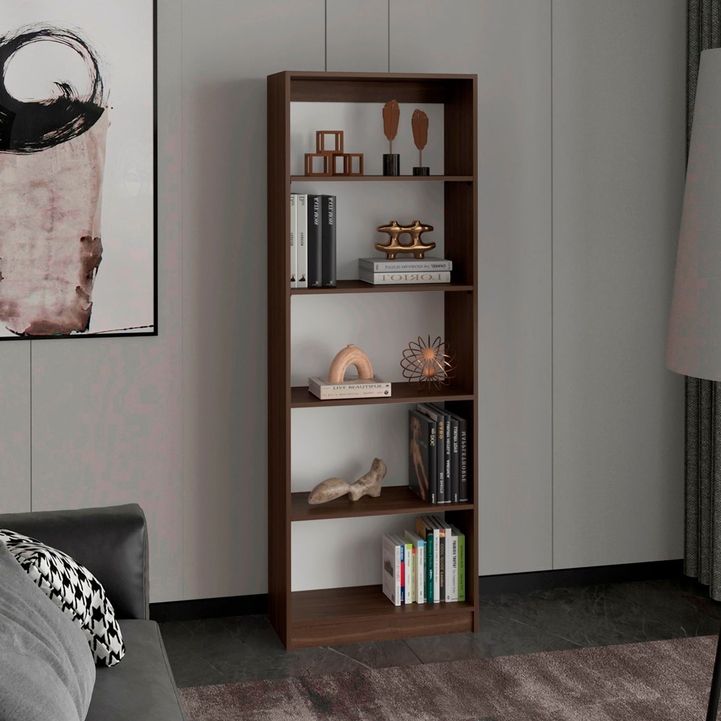 Estante Home E3 5 Espacios 180X62X29 Rta Milan Blanco