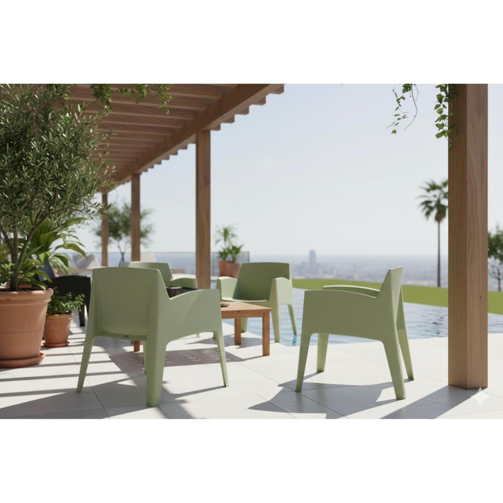 Silla Coron 73X62X48 Rta Verde