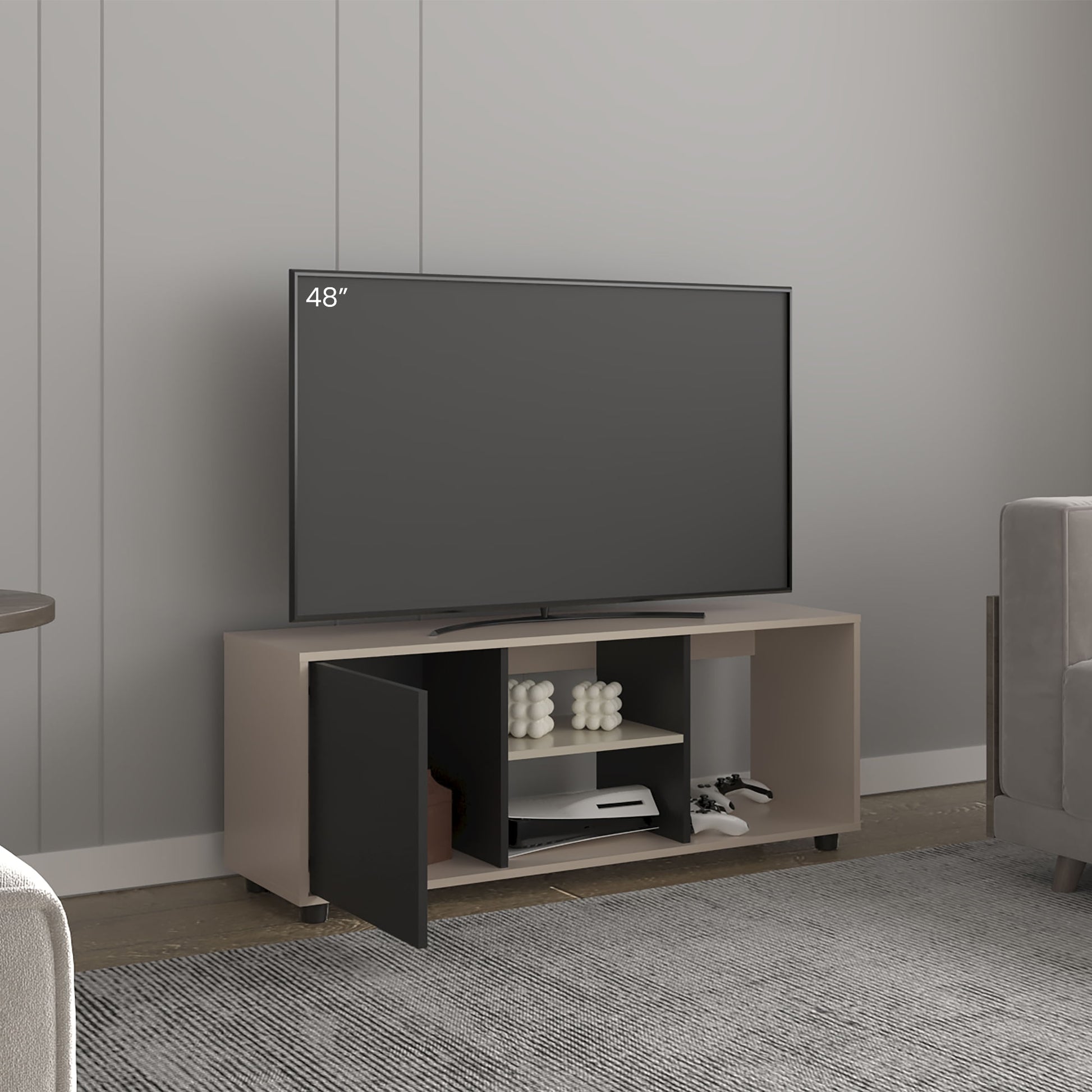 Rack De Tv Adel 46X120X34 Rta Capri Wengue Zf