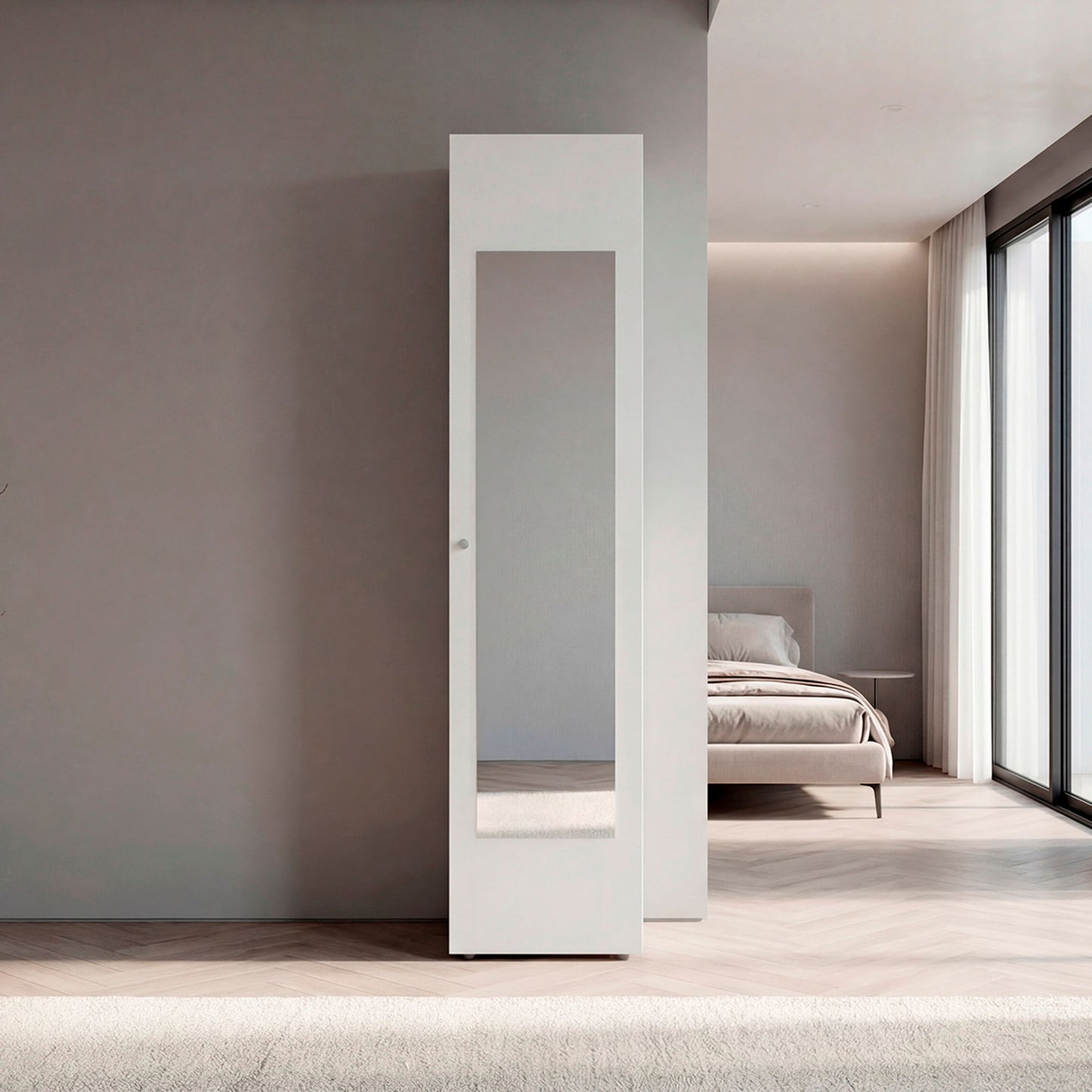 Closet Con Espejo Home Dreams 170X40X40 Rta Blanco Mqz Zf