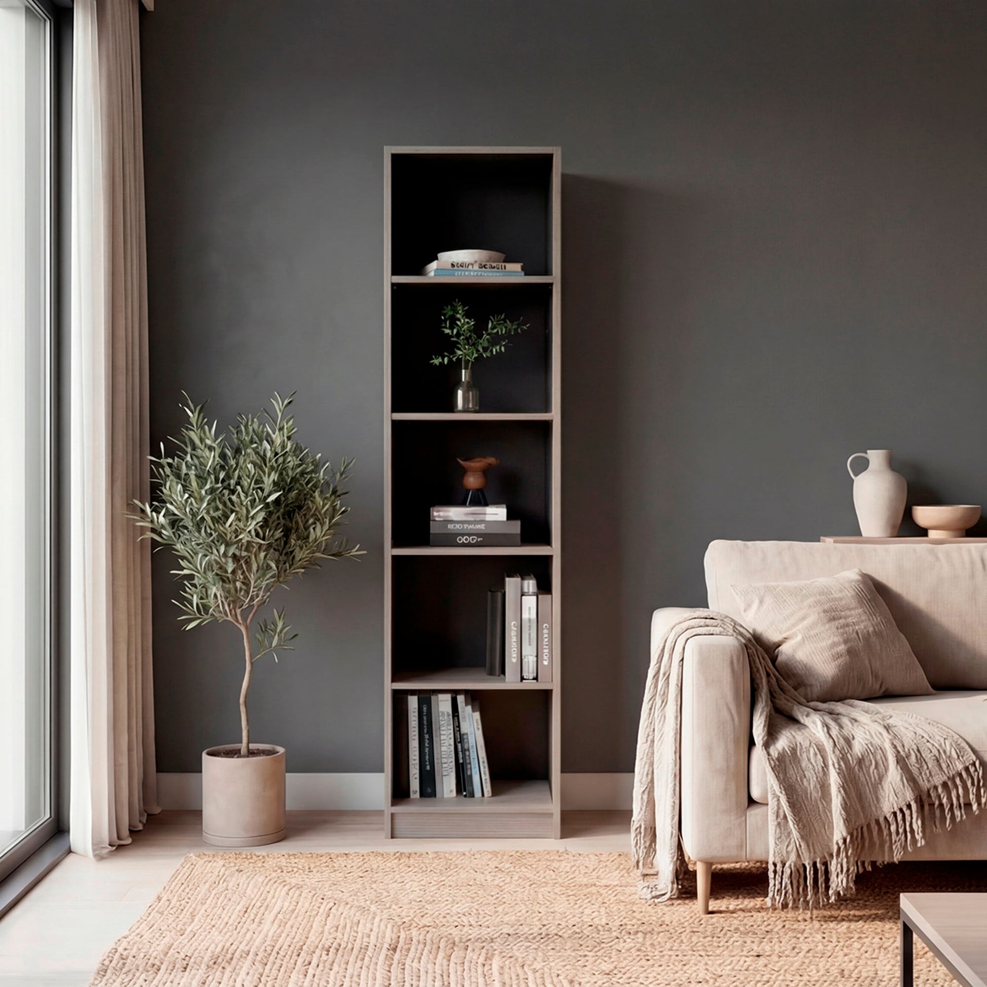 Estante Home E-M2 180X45X29 Rta Positano Wengue Zf