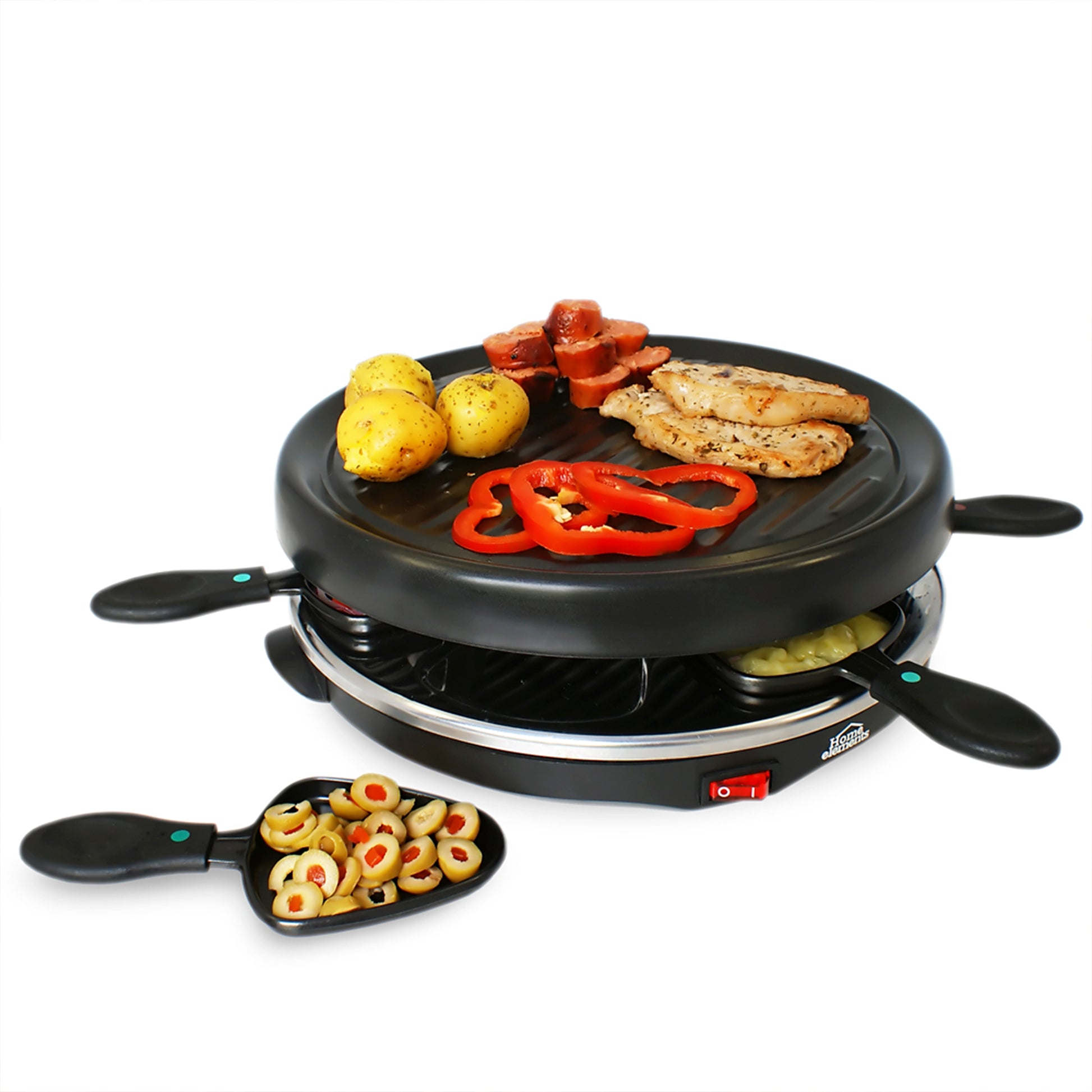 Raclette Grill Eléctrico 28Cm Home Elements