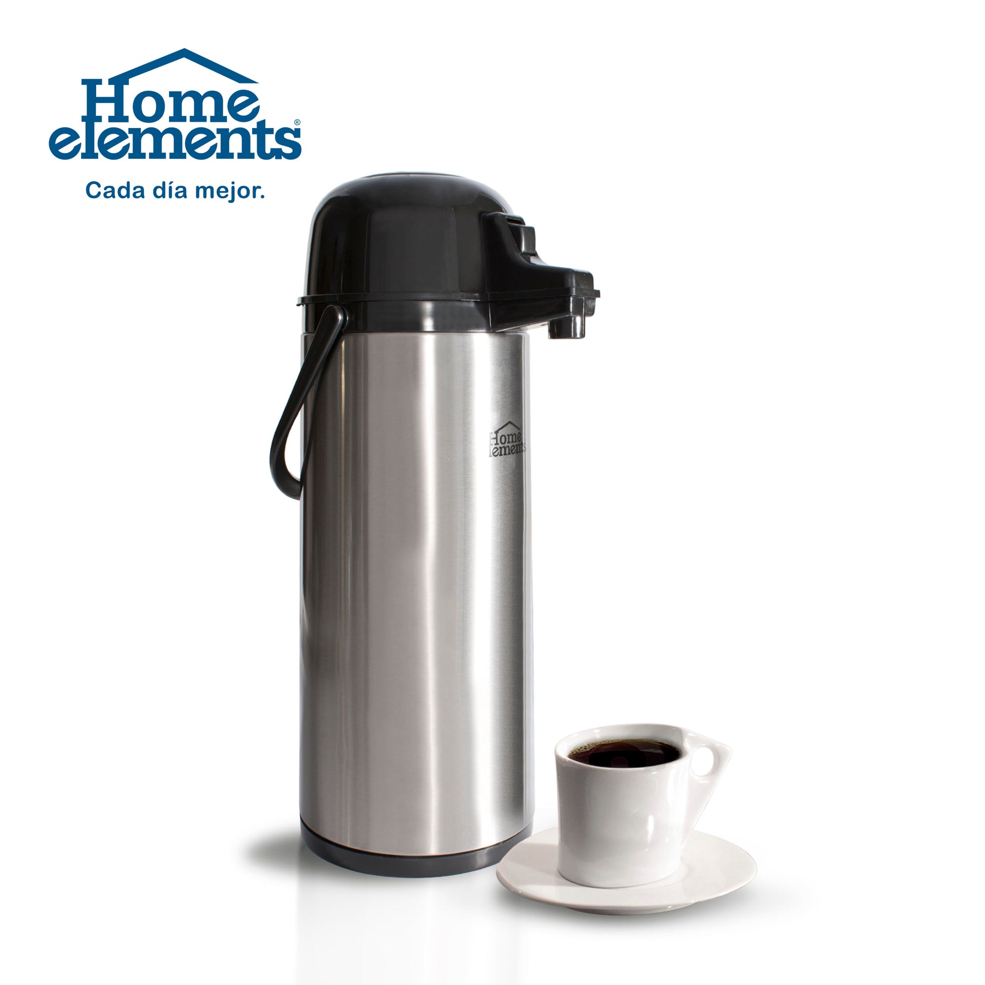 Termo Bomba Acero Inox 19Lt Home Elements
