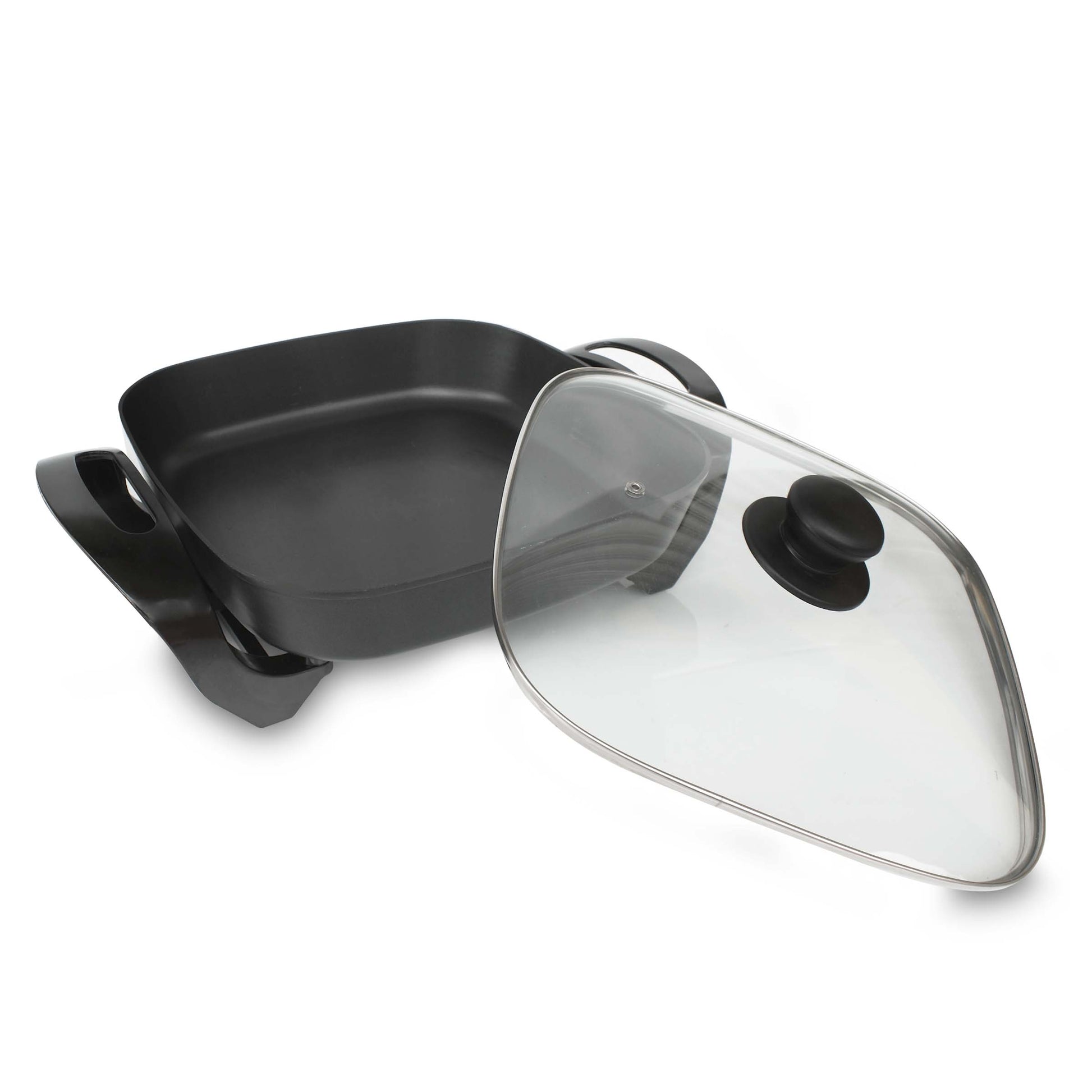 Sarten Electrico Cuadrado 30X30 Cm Color Negro Antiadherente Home Elements
