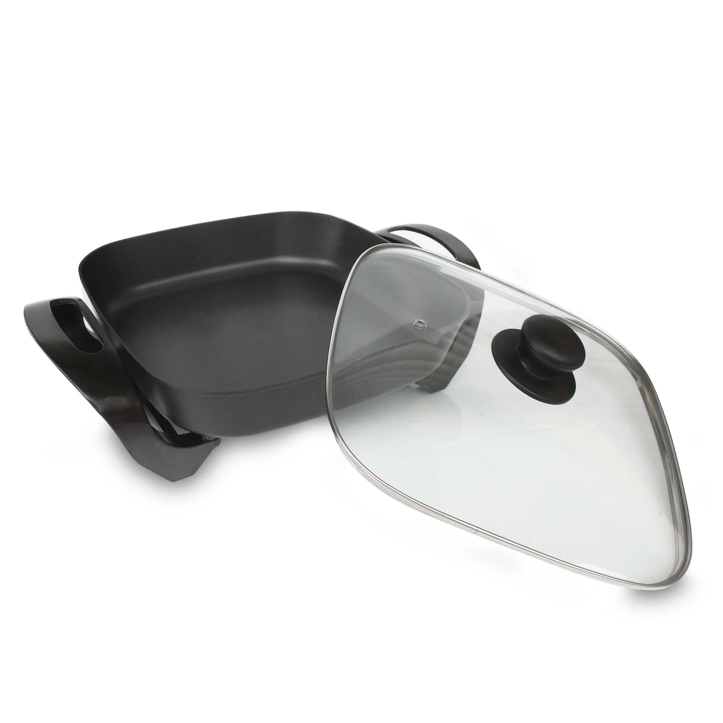 Sarten Electrico Cuadrado 30X30 Cm Color Negro Antiadherente Home Elements