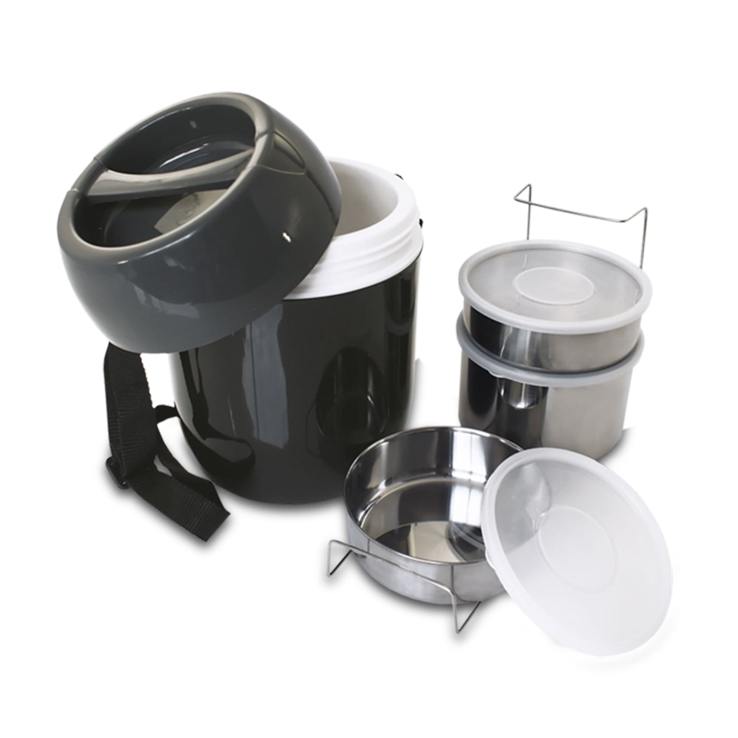 Termo Comida 20L 3 Recipientes Acero Inox Home Elements