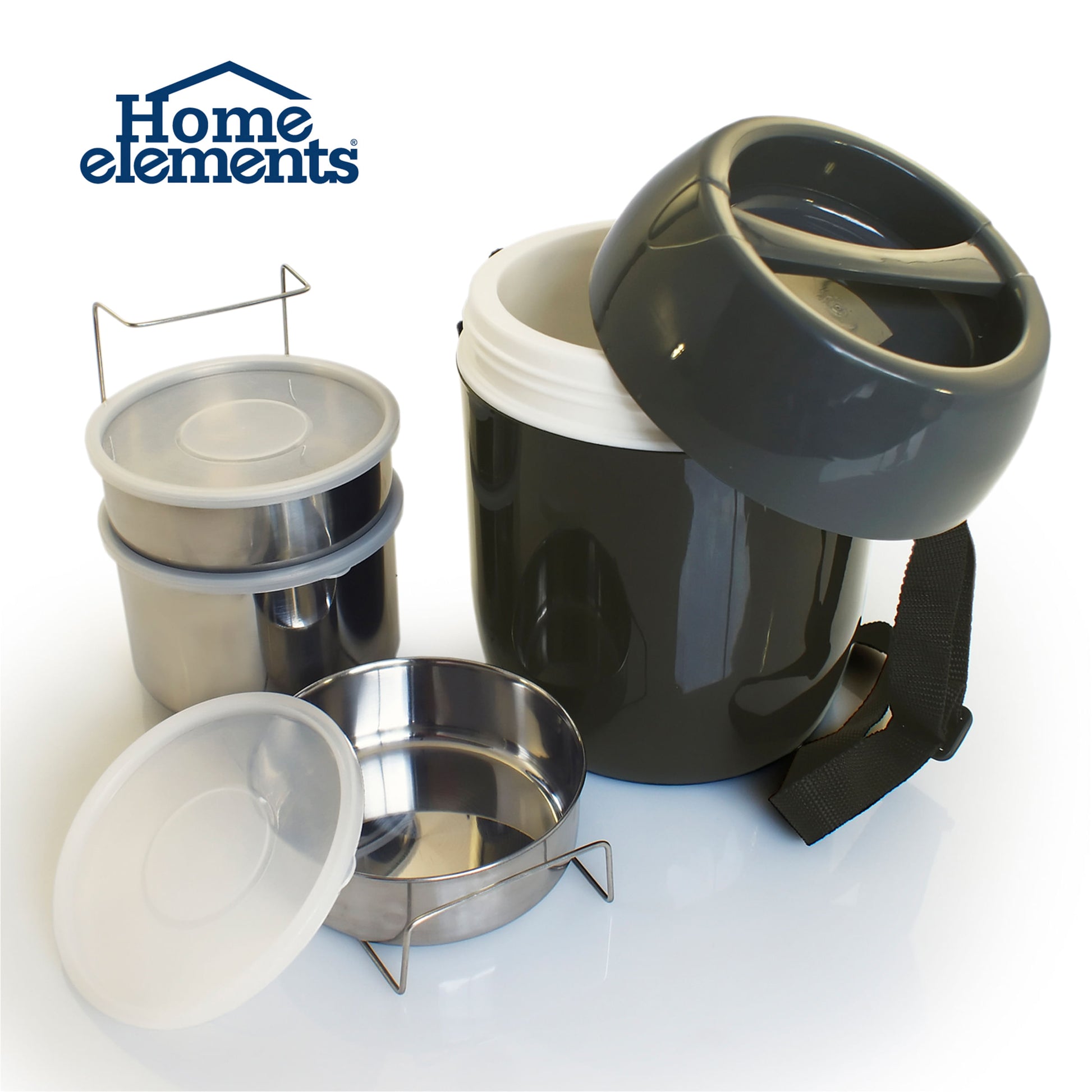 Termo Comida 20L 3 Recipientes Acero Inox Home Elements