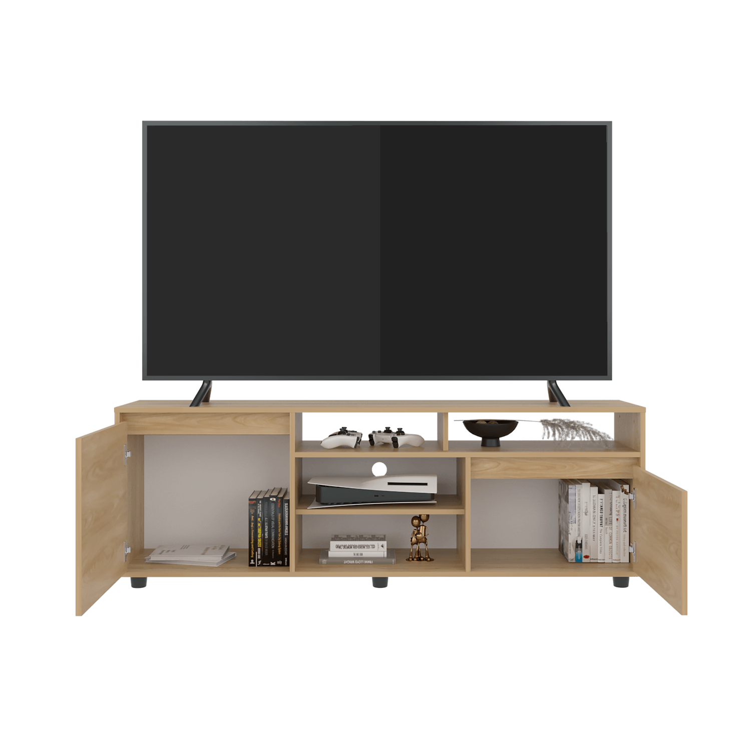 Rack Para Tv Pino 65" 55X160X35 Rta Fresno Europeo