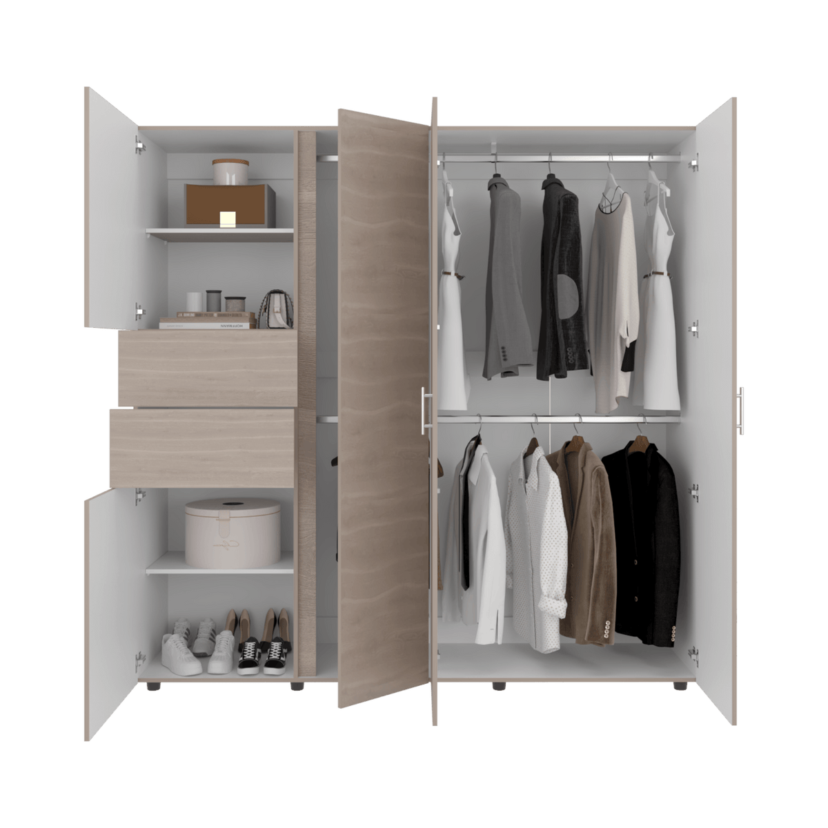 Closet Antalya 200X200X52 Rta Bardolino Blanco N/A