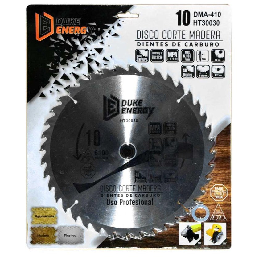 Disco Madera Duke Energy Profesional 10X40 Ht410 Ht30030