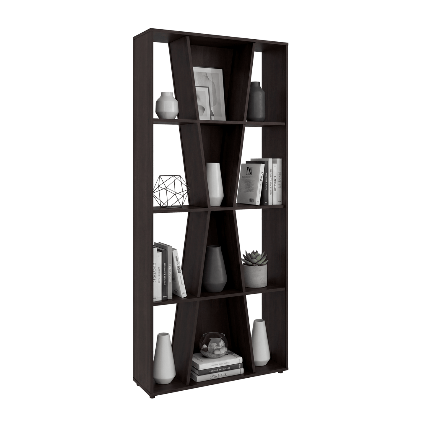 Biblioteca Vaughan 180X80X25 Rta Nogal Zf