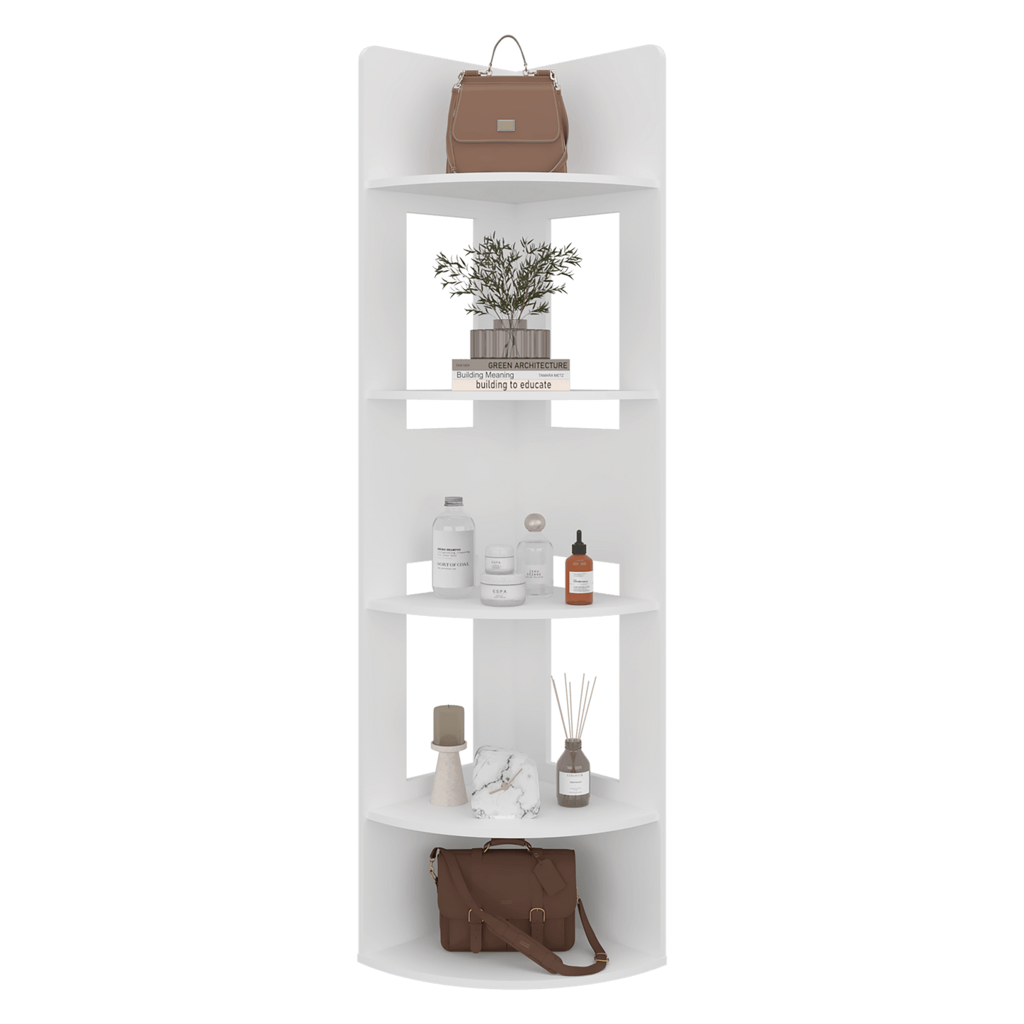 Biblioteca Esquinera Home Dreams 170X40X40 Rta Blanco Mqz Zf