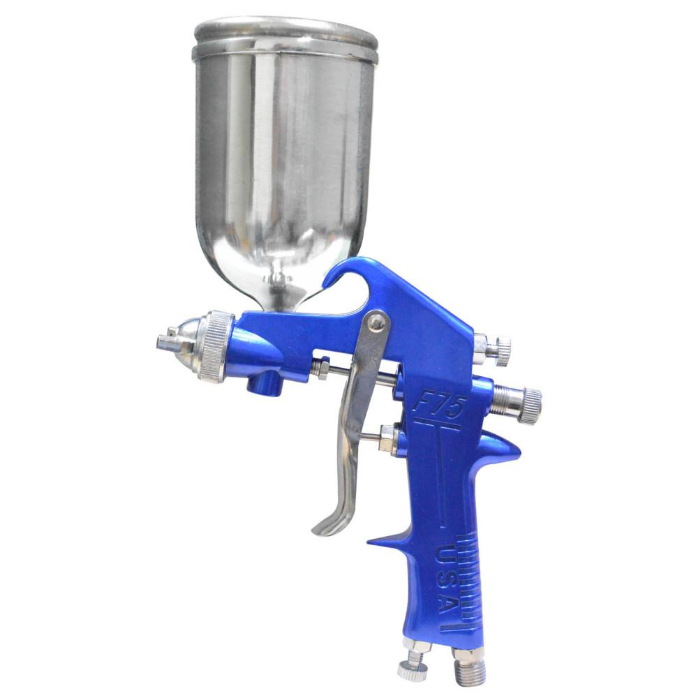 Aerografo Uduke Profesional Usa Vaso De 400 Cc Pistola F75 Azul Ht30564