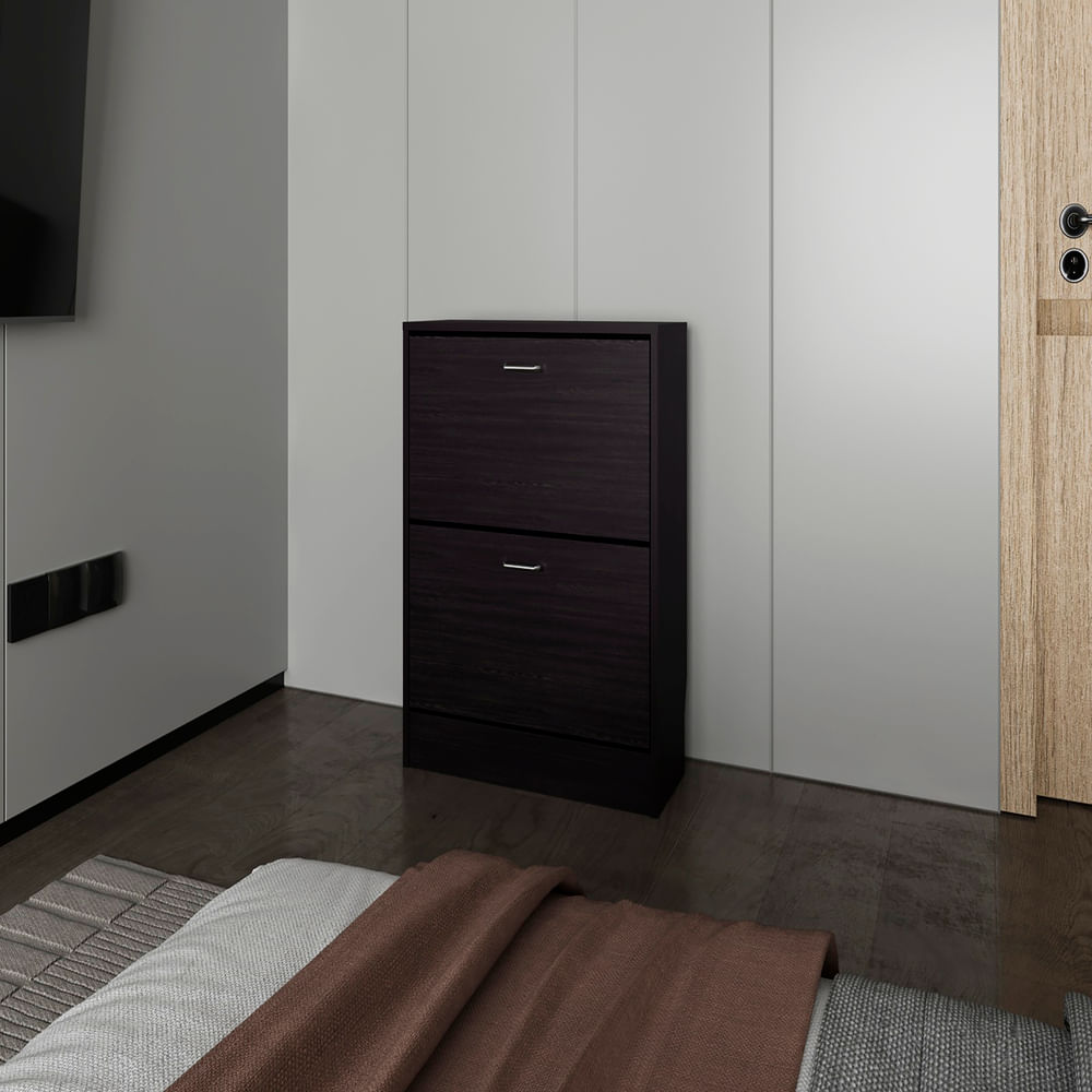Zapatero Inola 2 Puertas 80X63X24 Rta Wengue