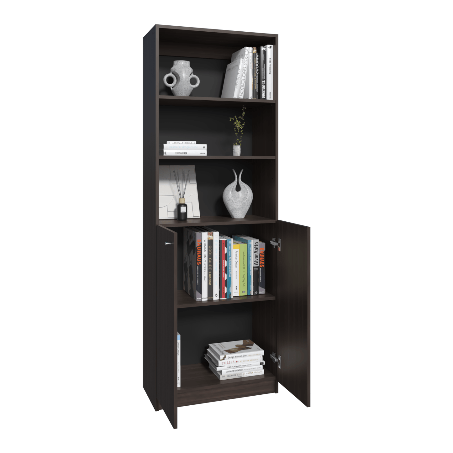Estante Home E4 2P 180X62X31 Rta Nogal Europeo Zf