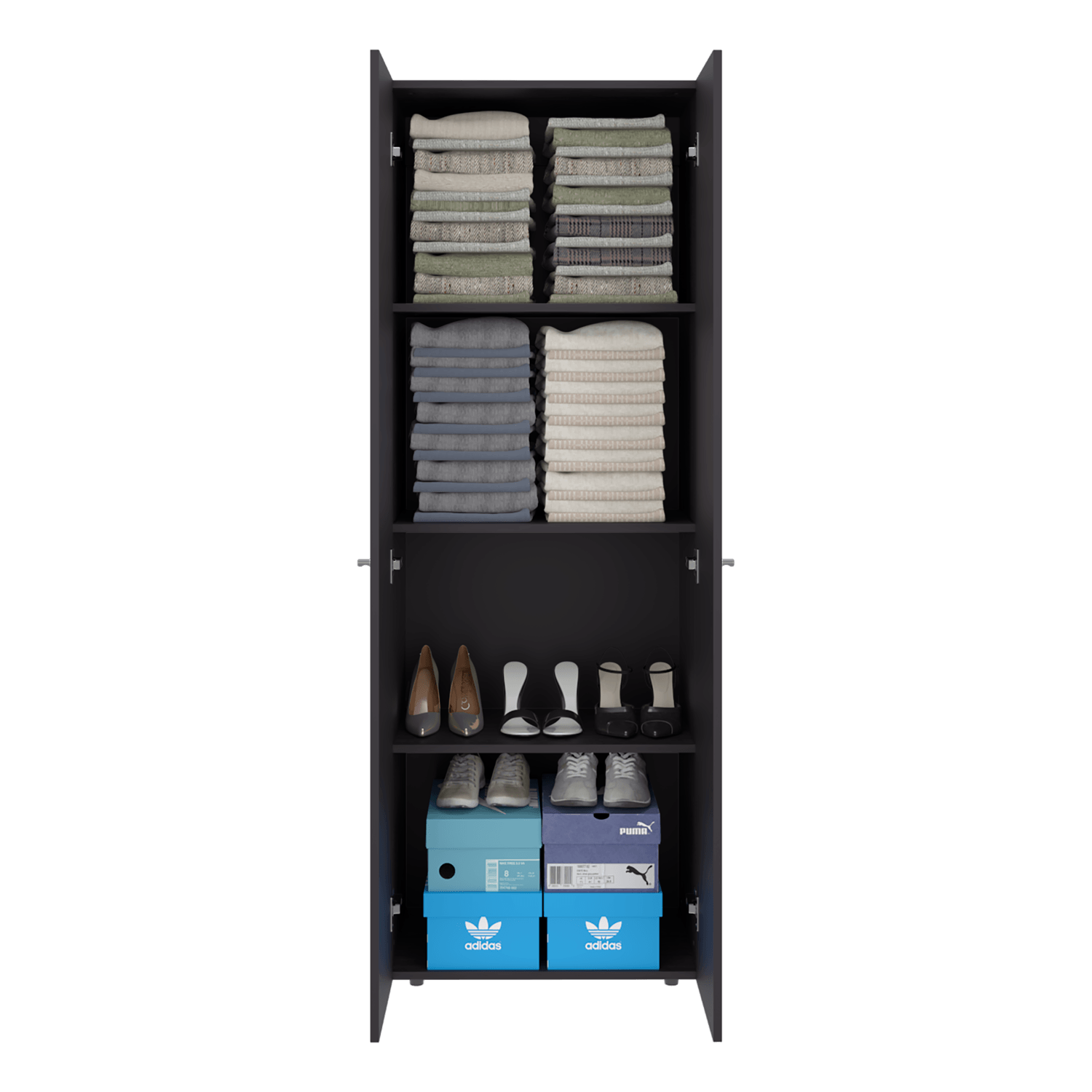 Closet 2 Puertas Tuhogar 170X60X40 Rta Wengue Zf